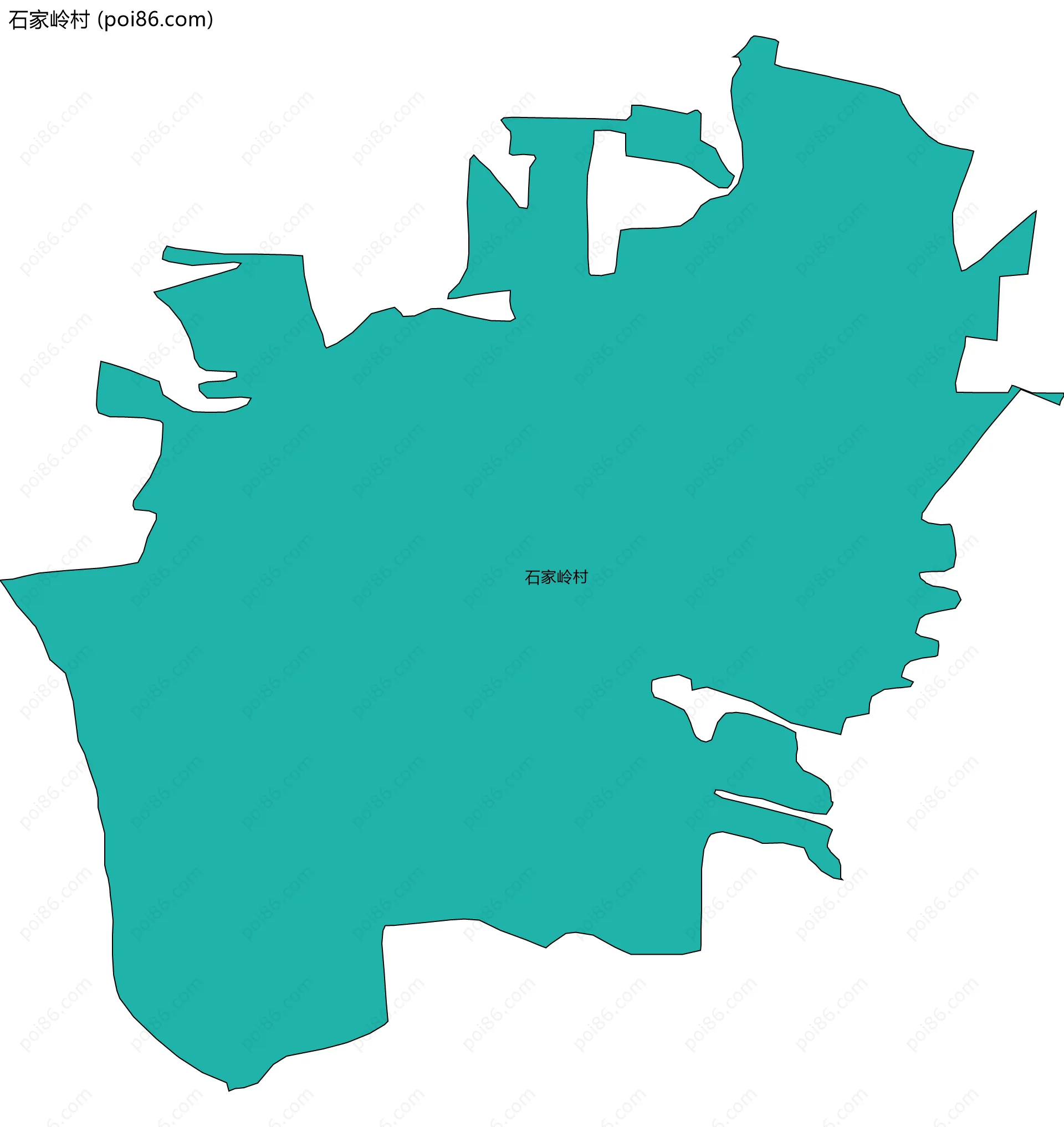 石家岭村边界地图