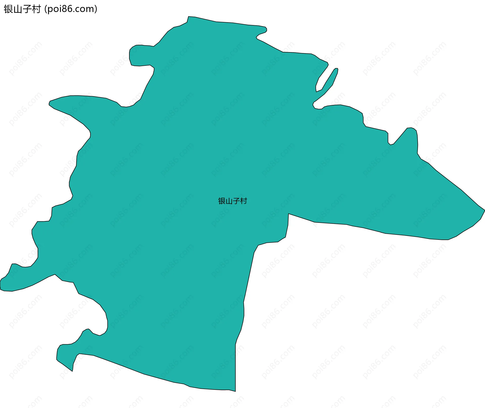 银山子村边界地图