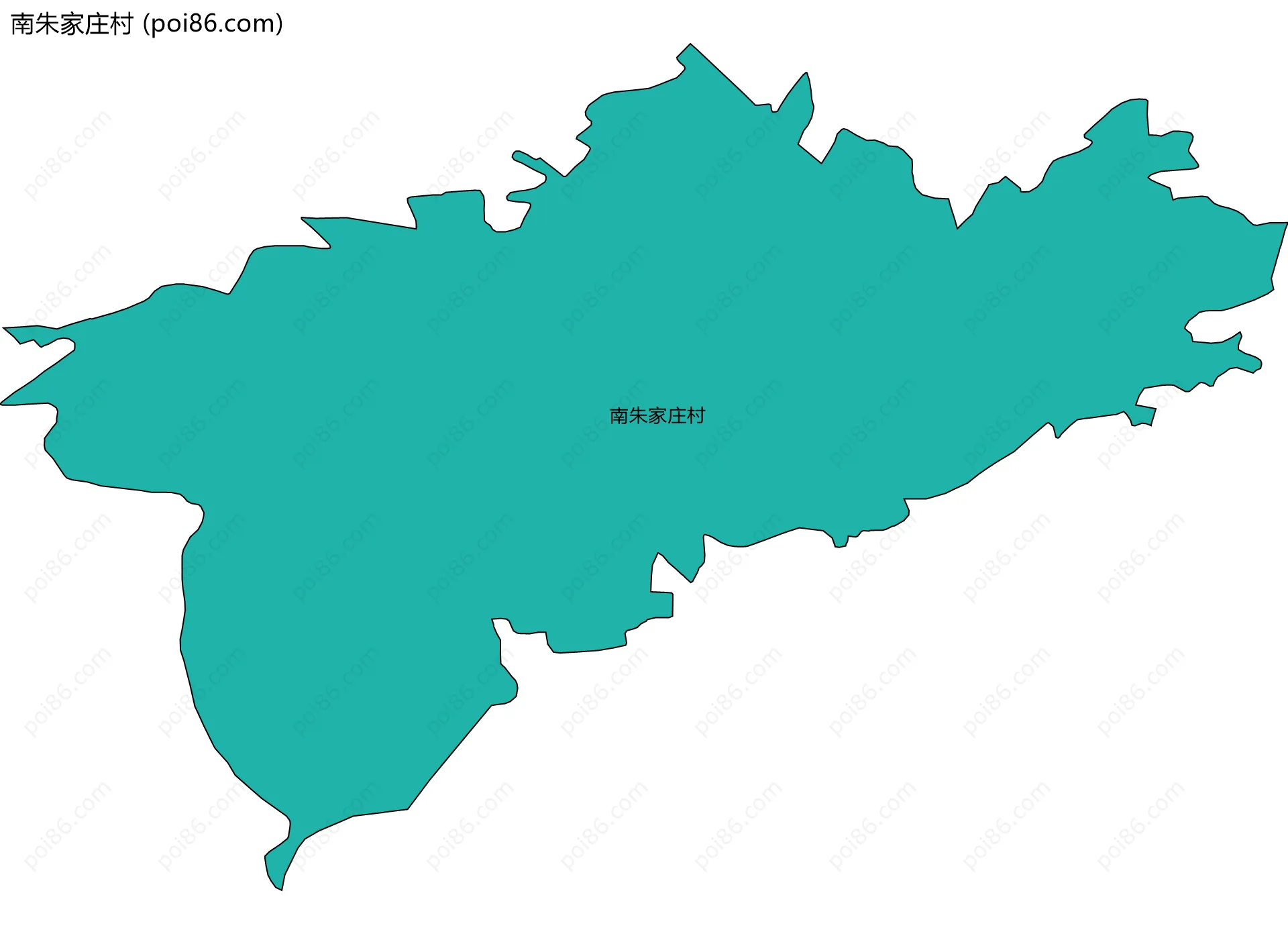 南朱家庄村边界地图