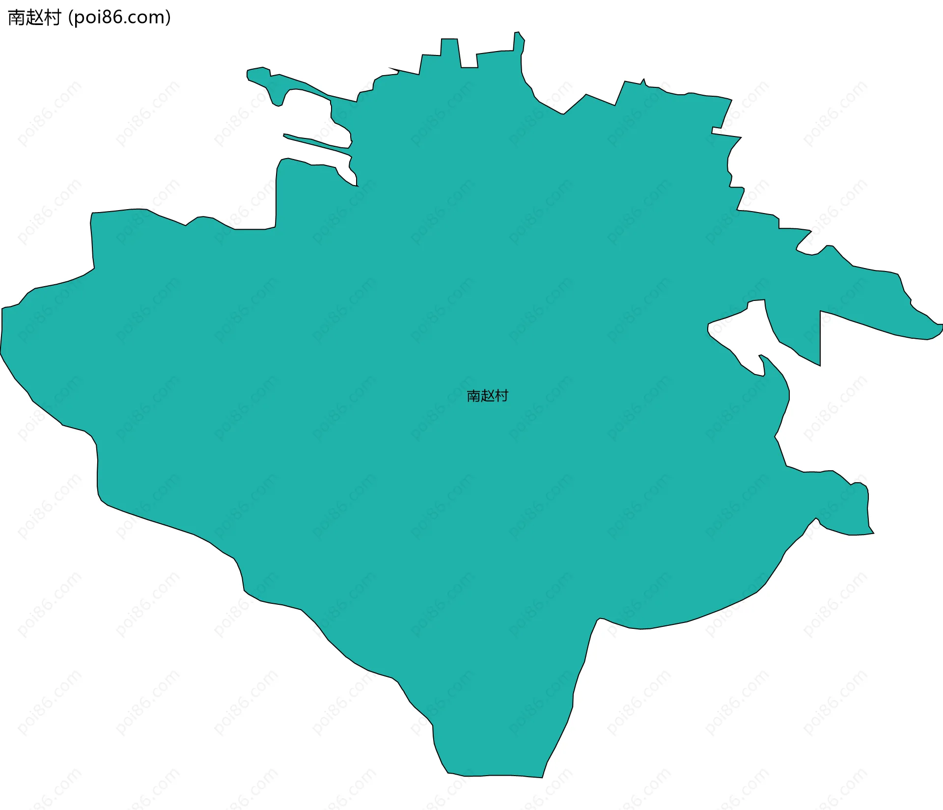 南赵村边界地图