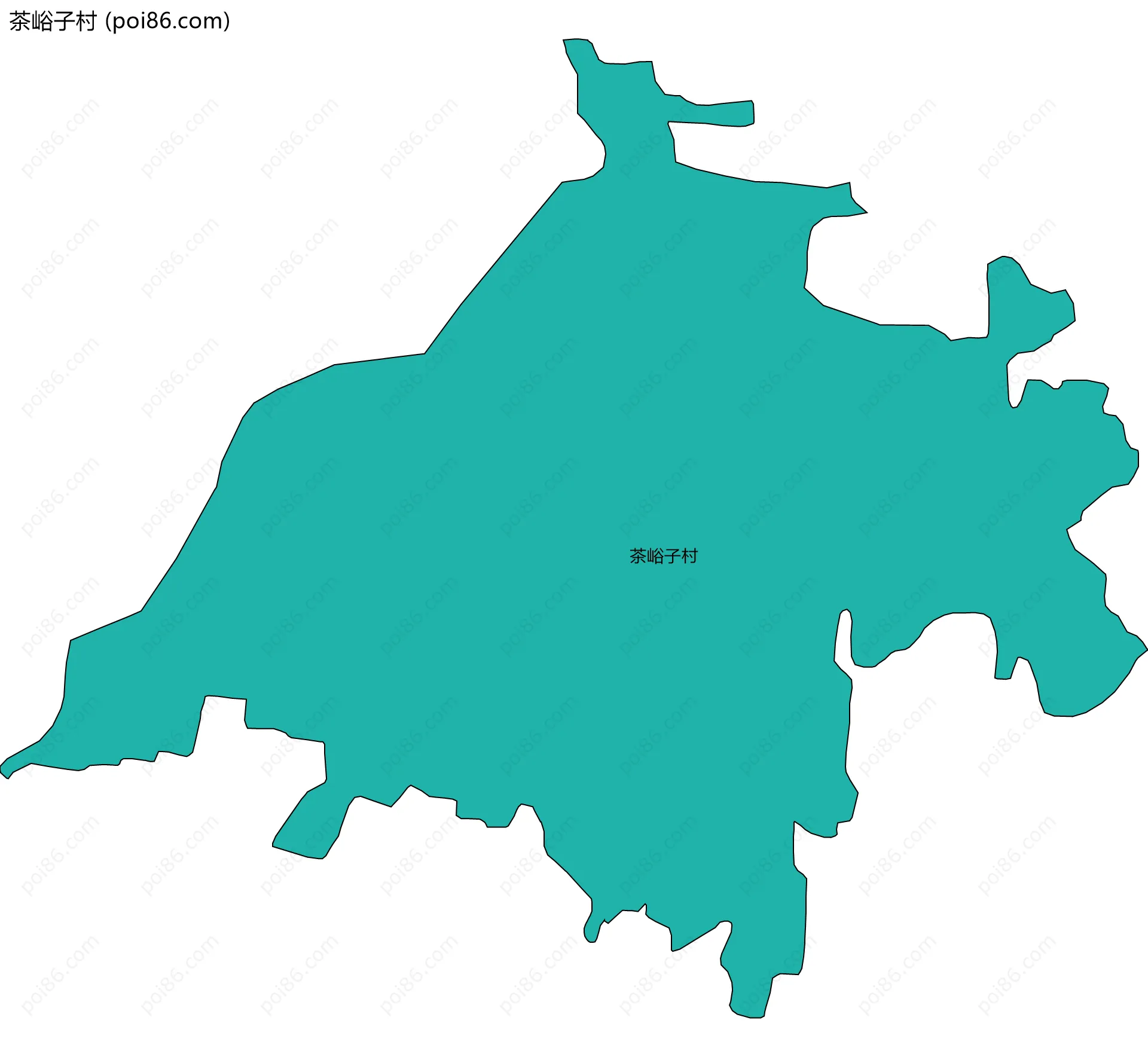 茶峪子村边界地图