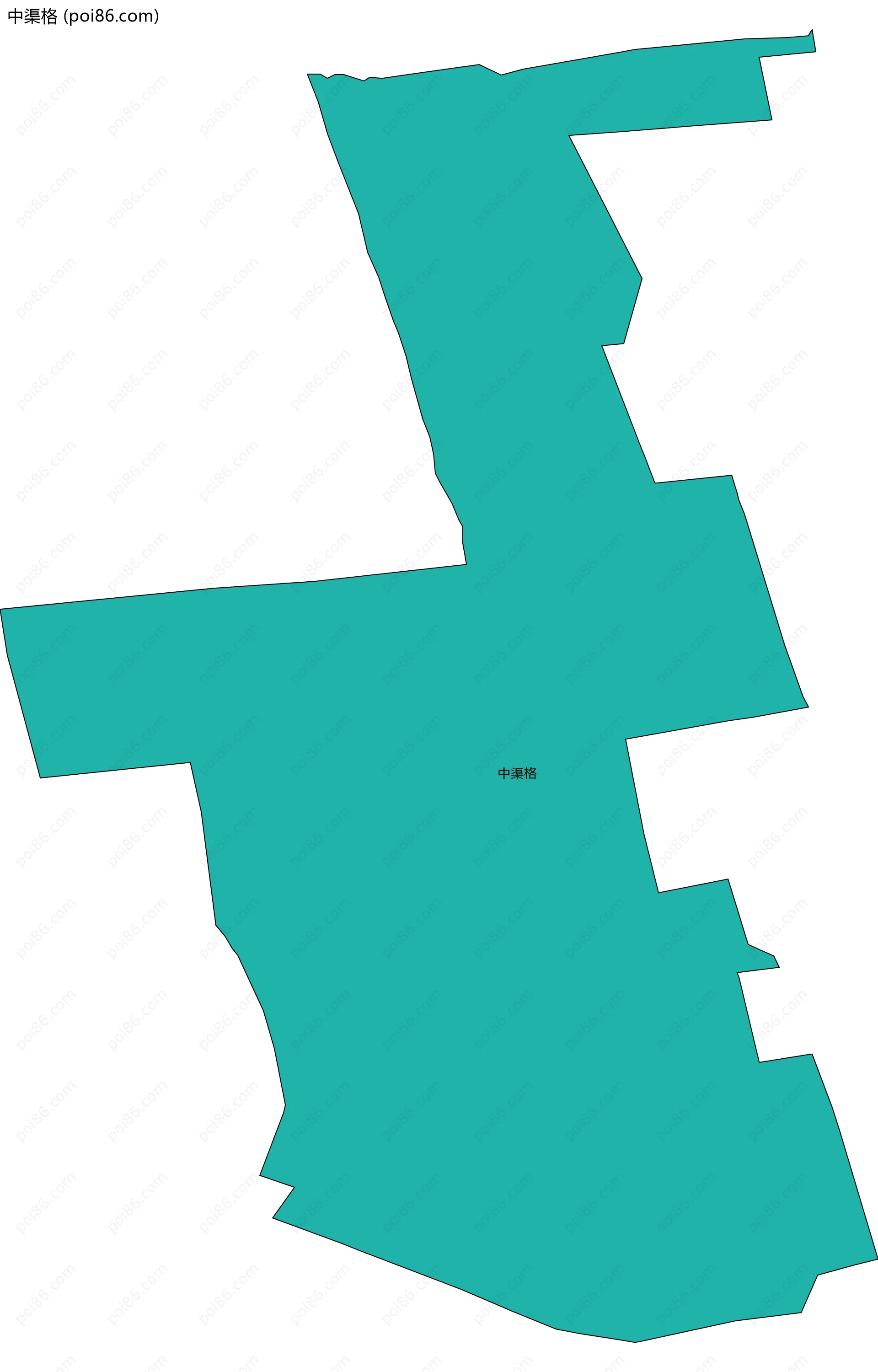 中渠格边界地图