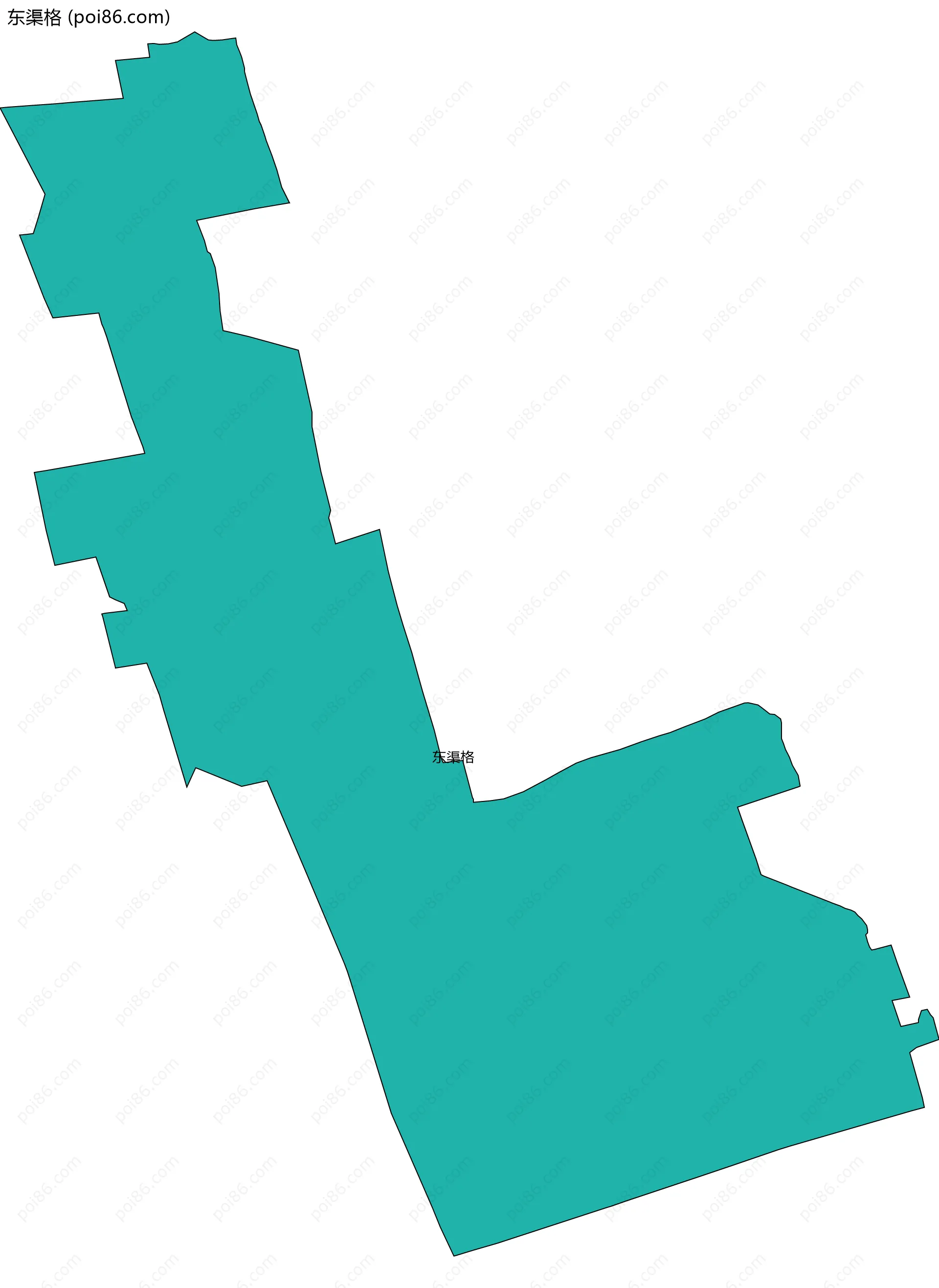 东渠格边界地图