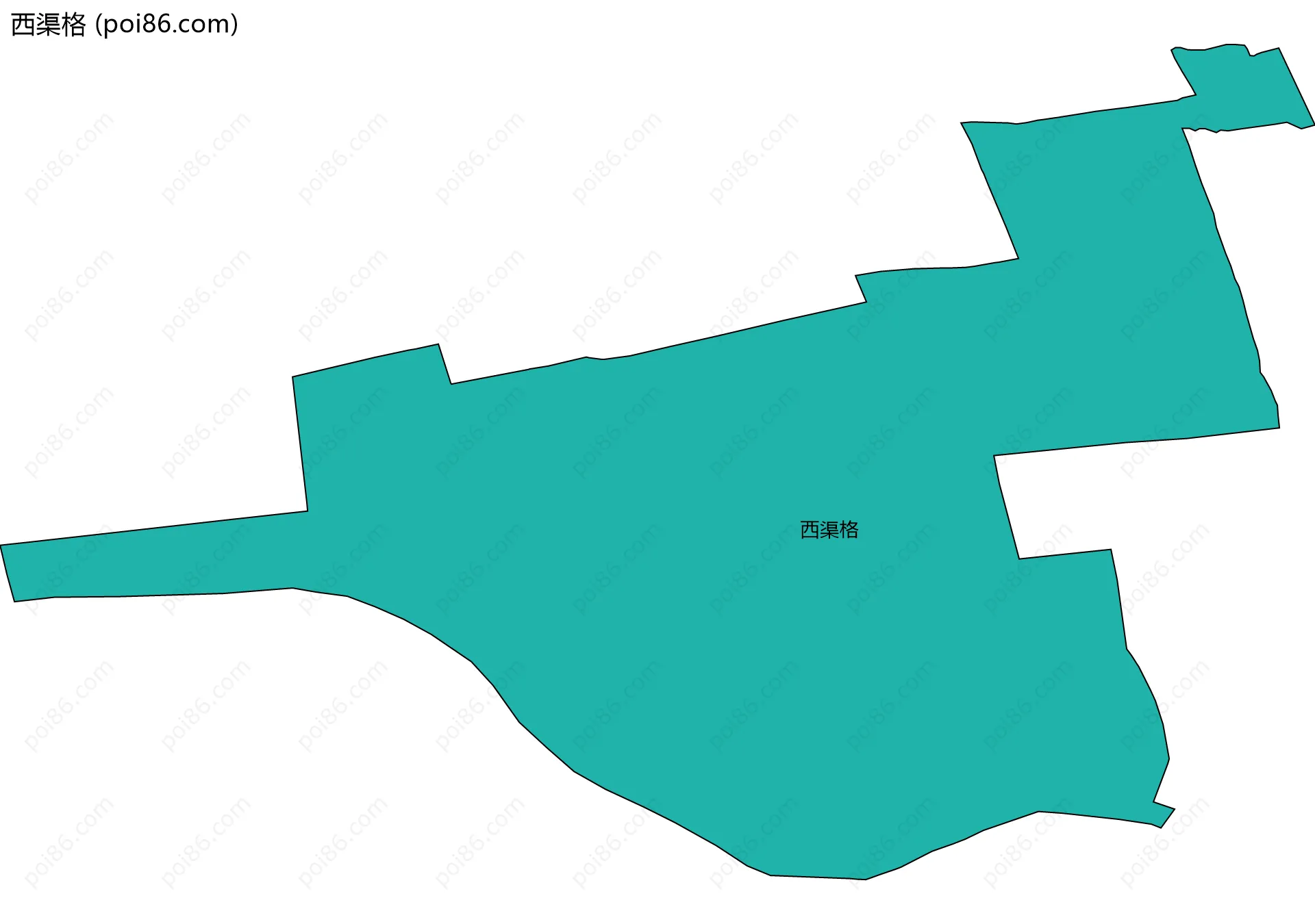 西渠格边界地图