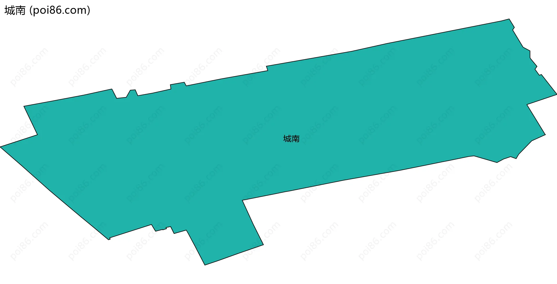 城南边界地图
