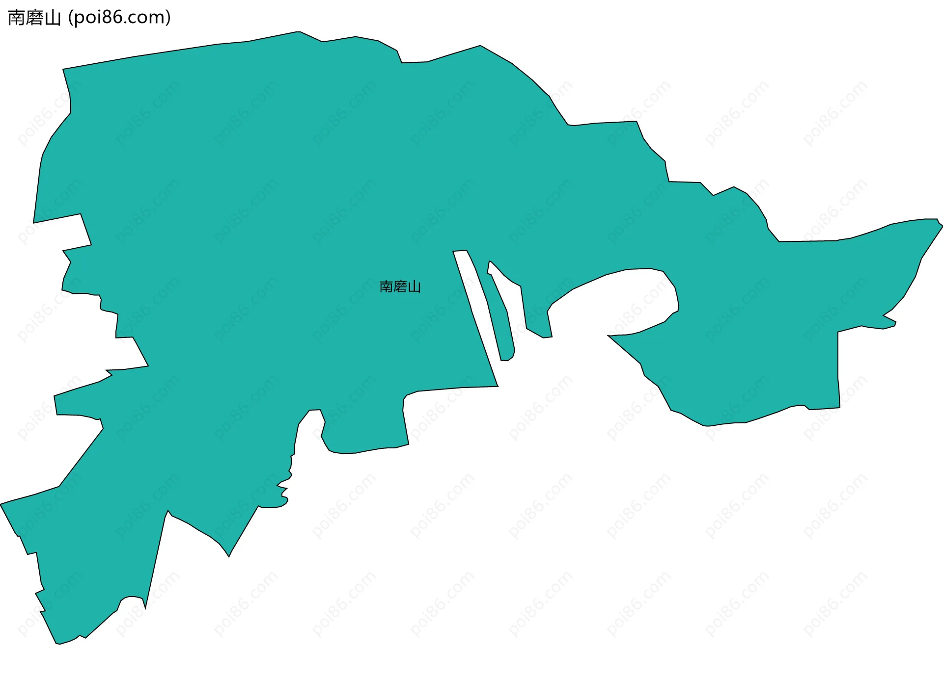 南磨山边界地图