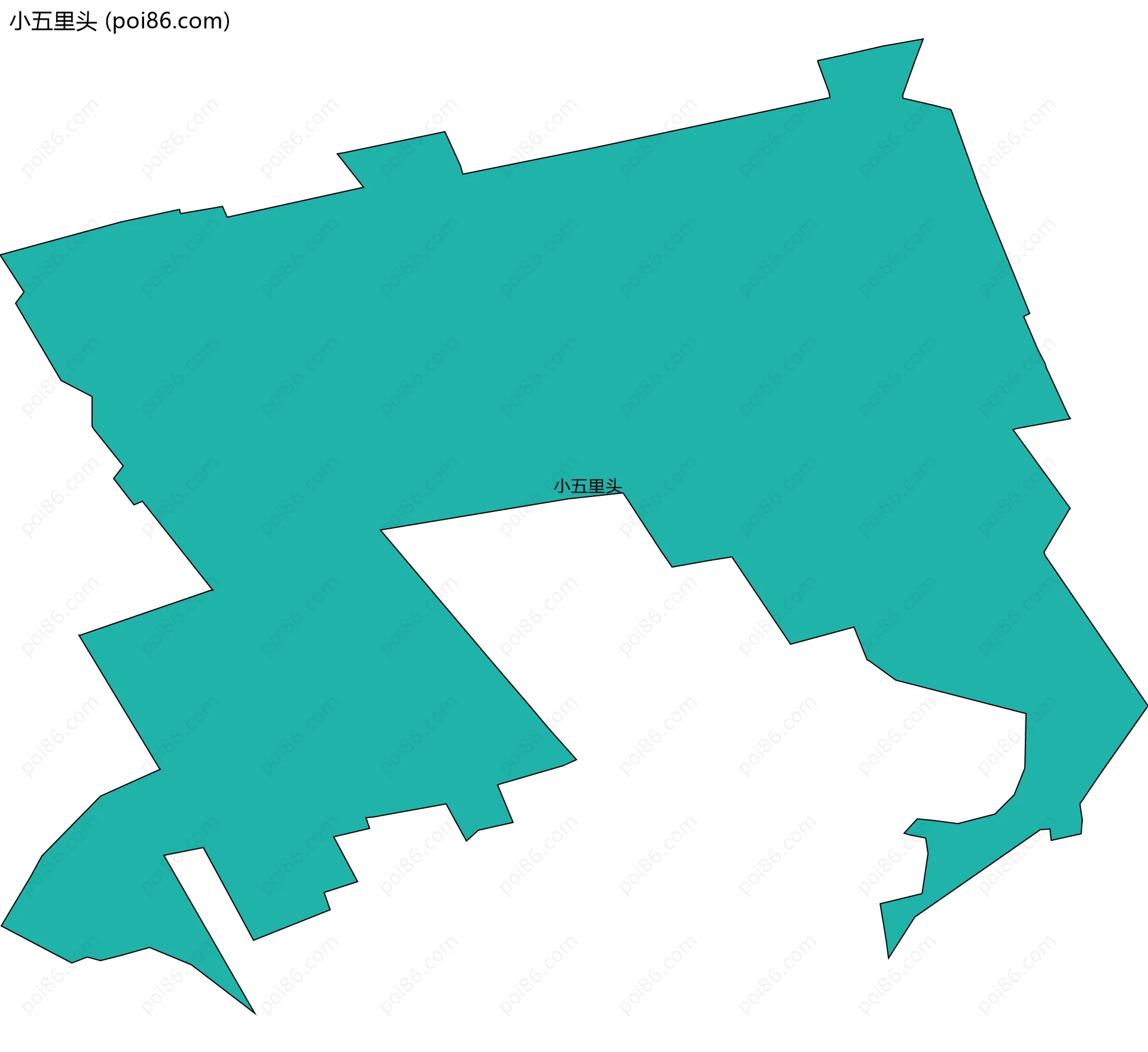 小五里头边界地图