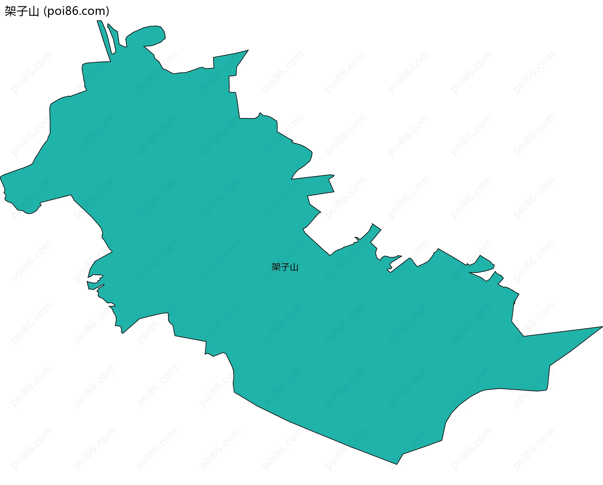 架子山边界地图