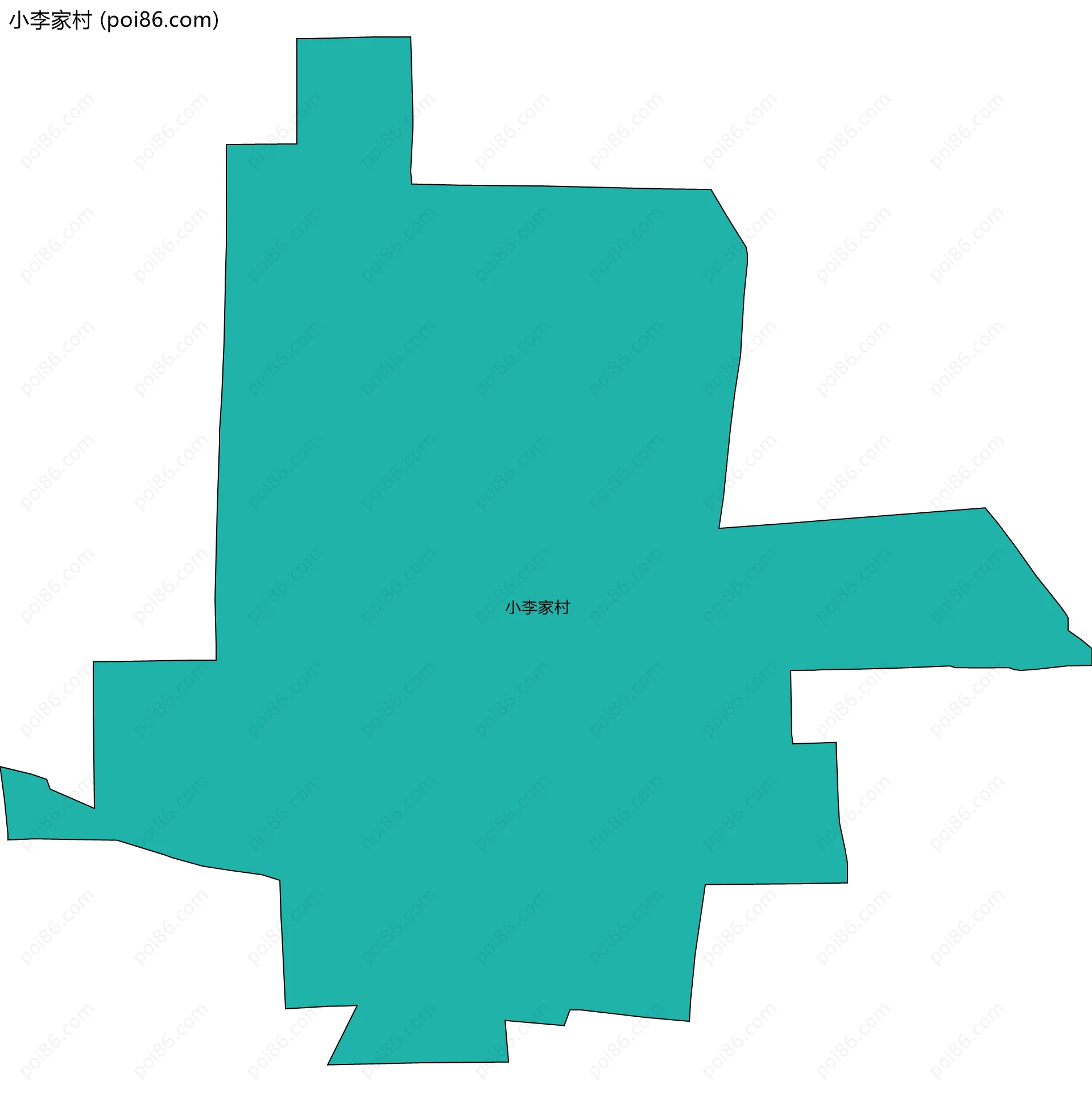 小李家村边界地图