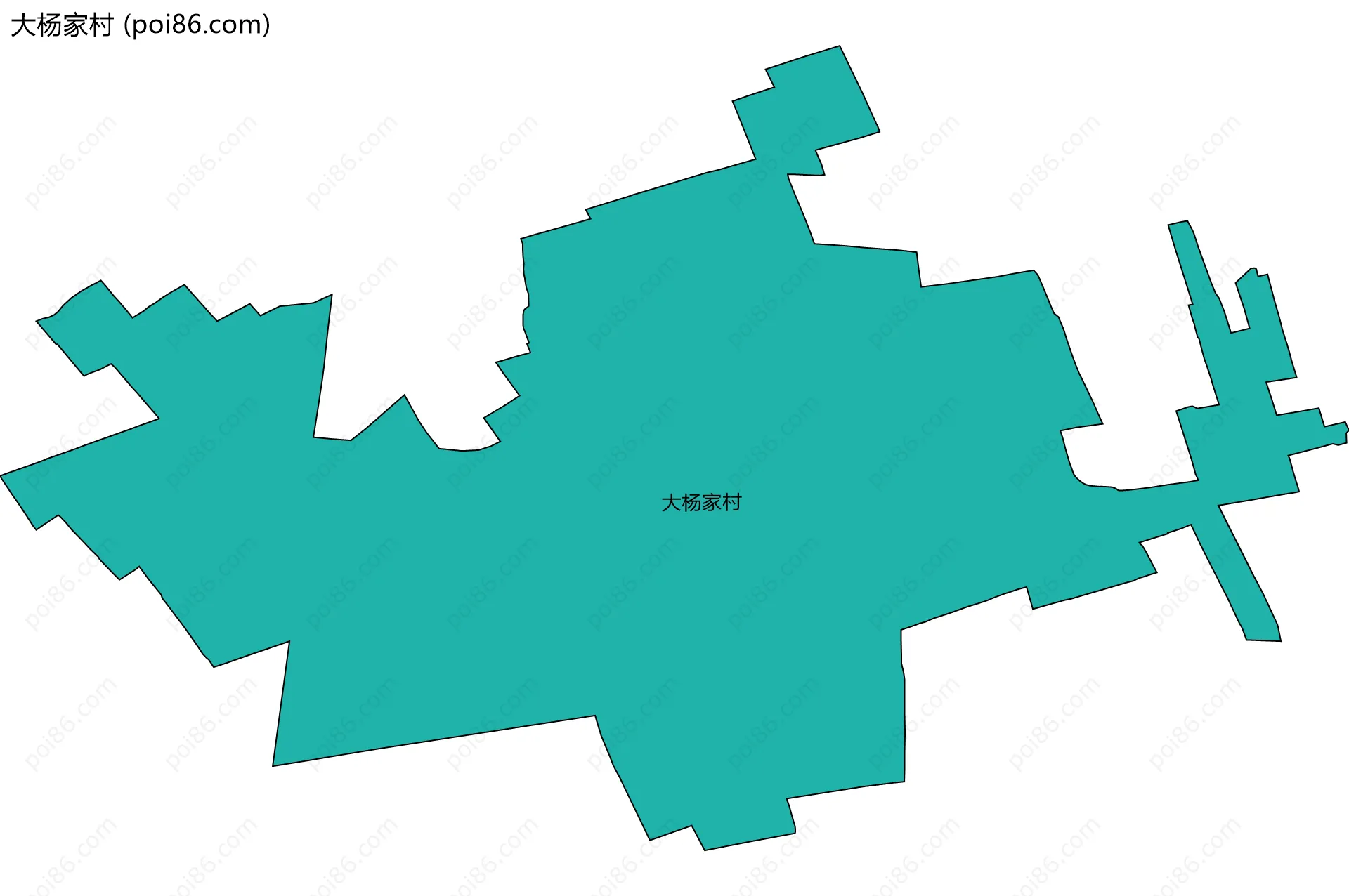 大杨家村边界地图