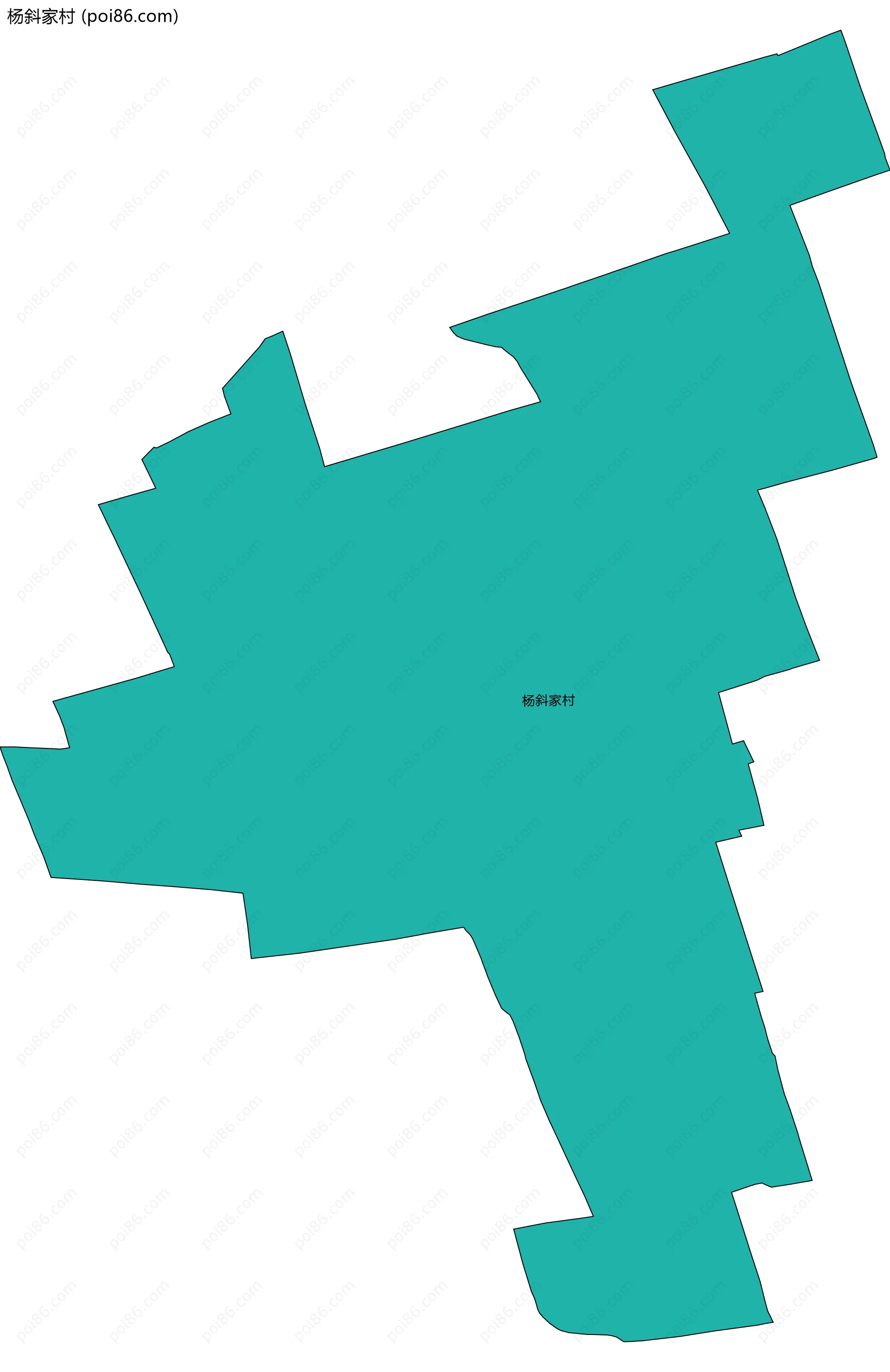 杨斜家村边界地图