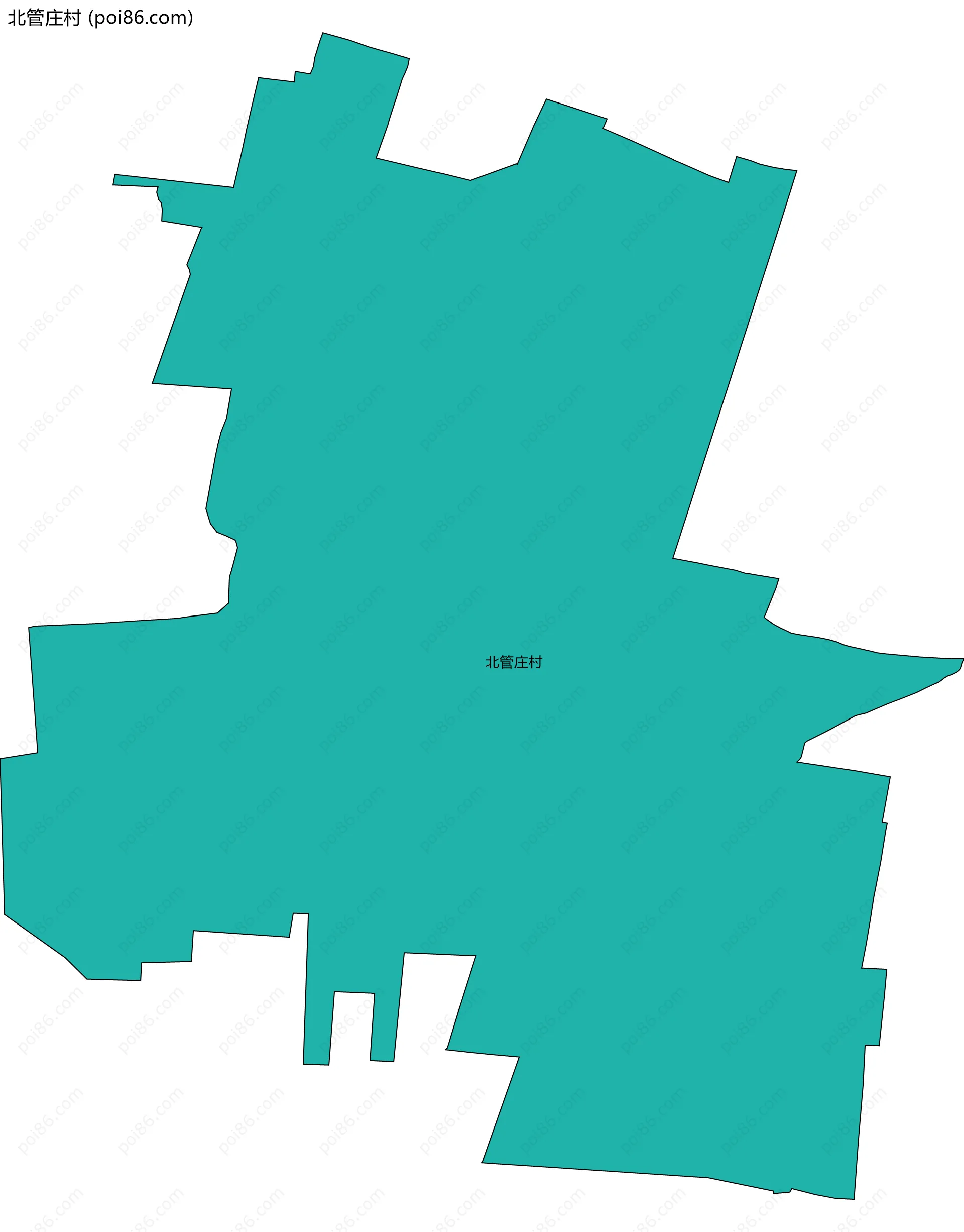 北管庄村边界地图
