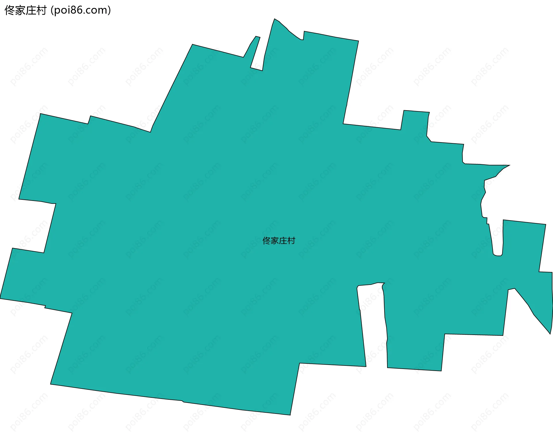 佟家庄村边界地图