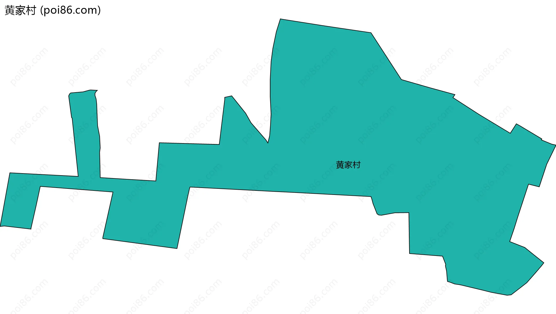 黄家村边界地图