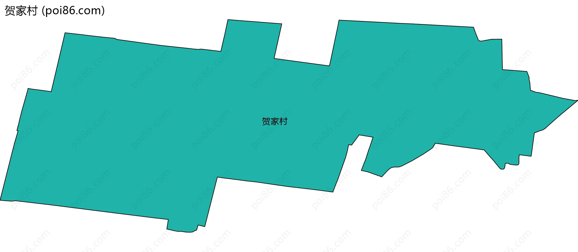 贺家村边界地图