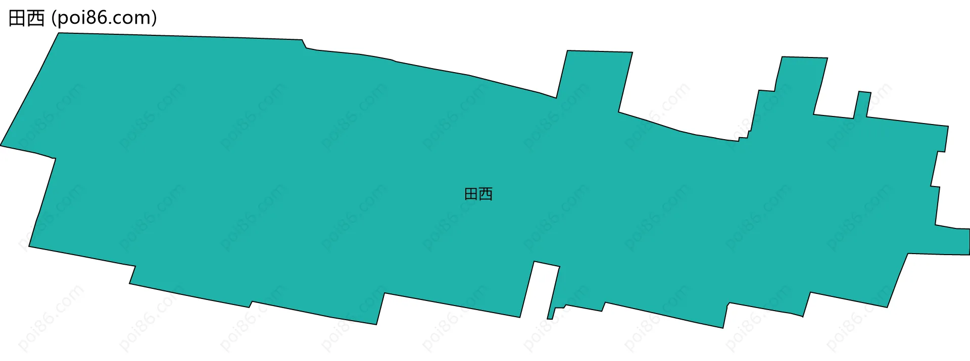 田西边界地图