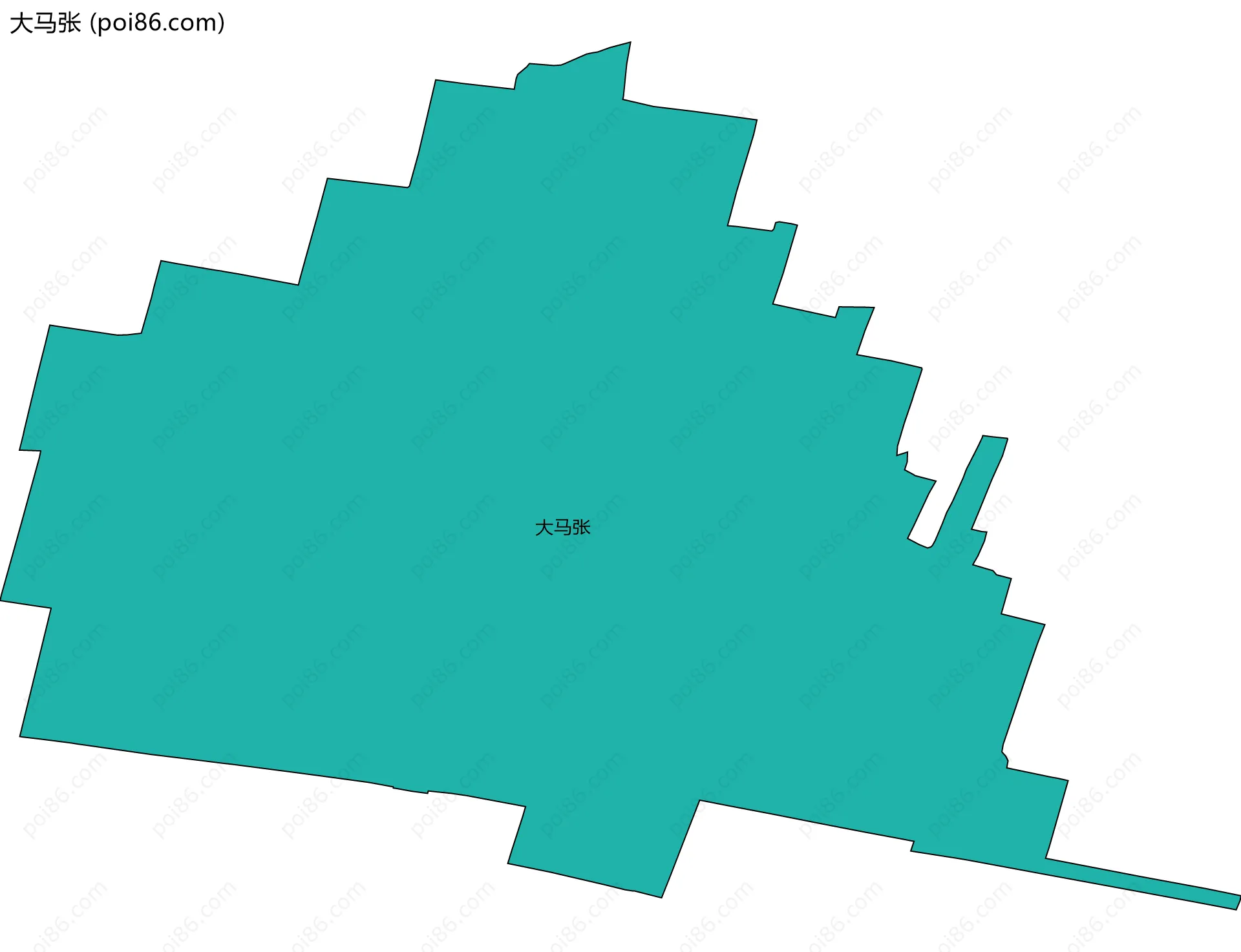 大马张边界地图