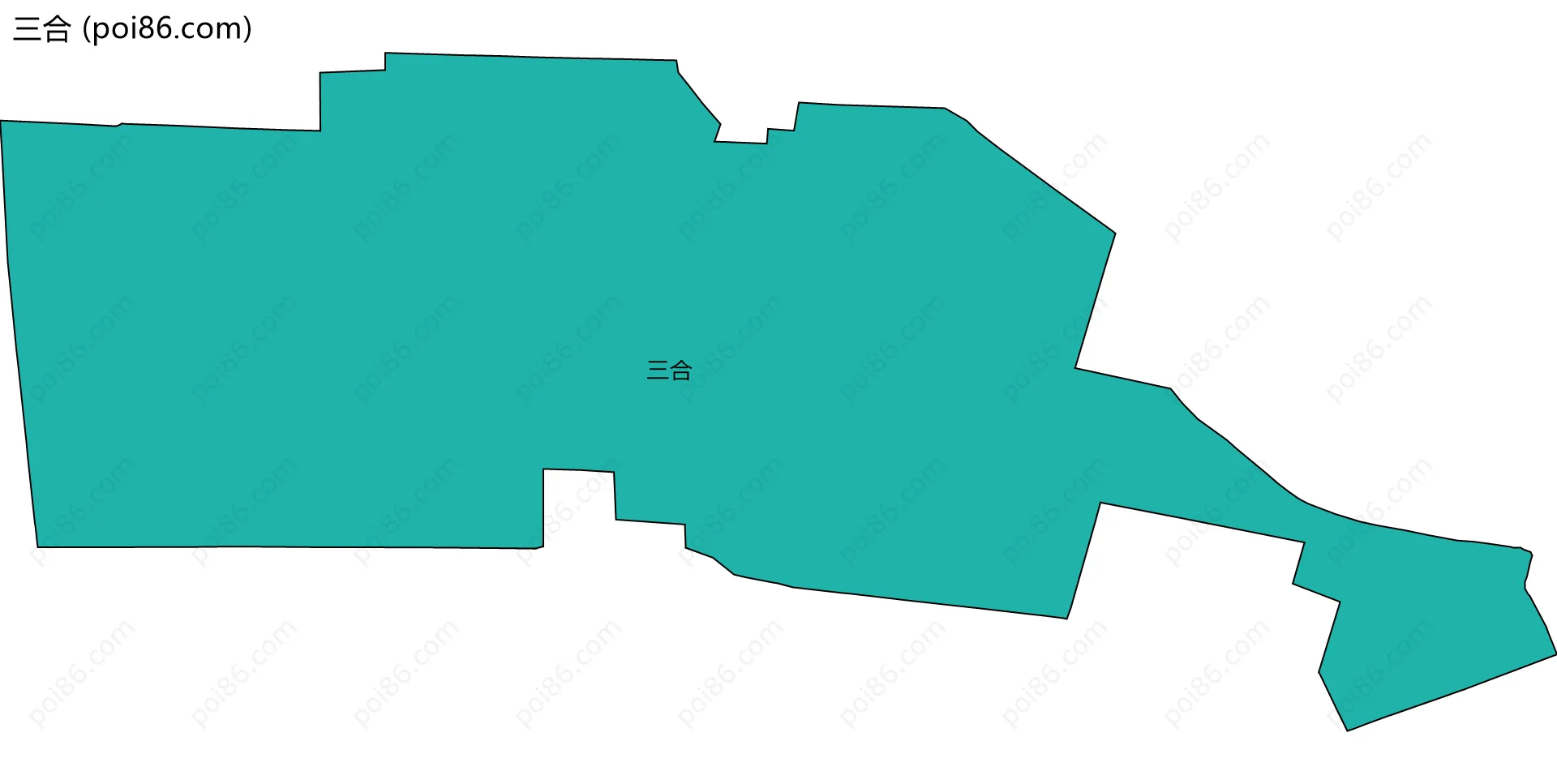 三合边界地图