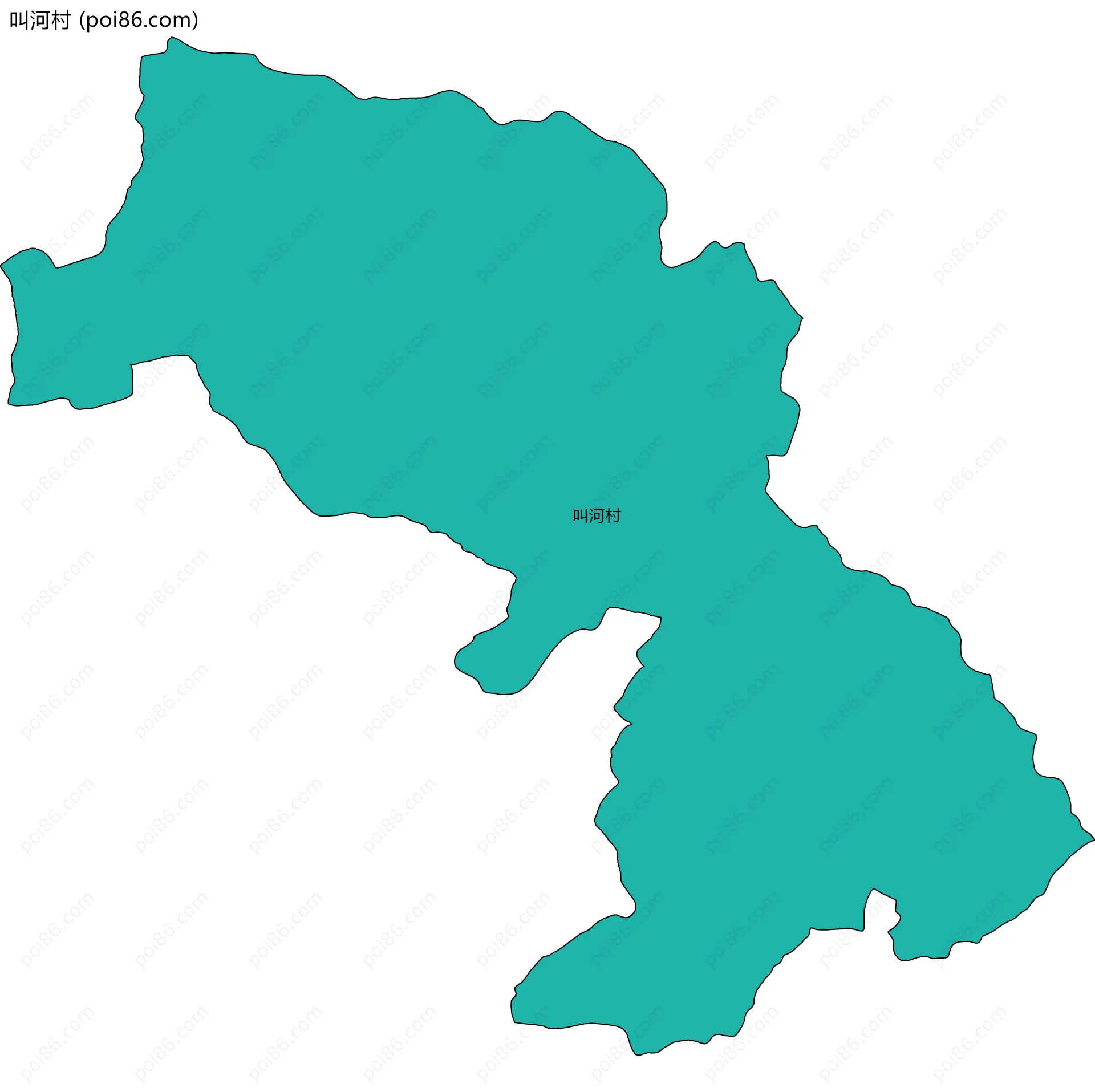 叫河村边界地图