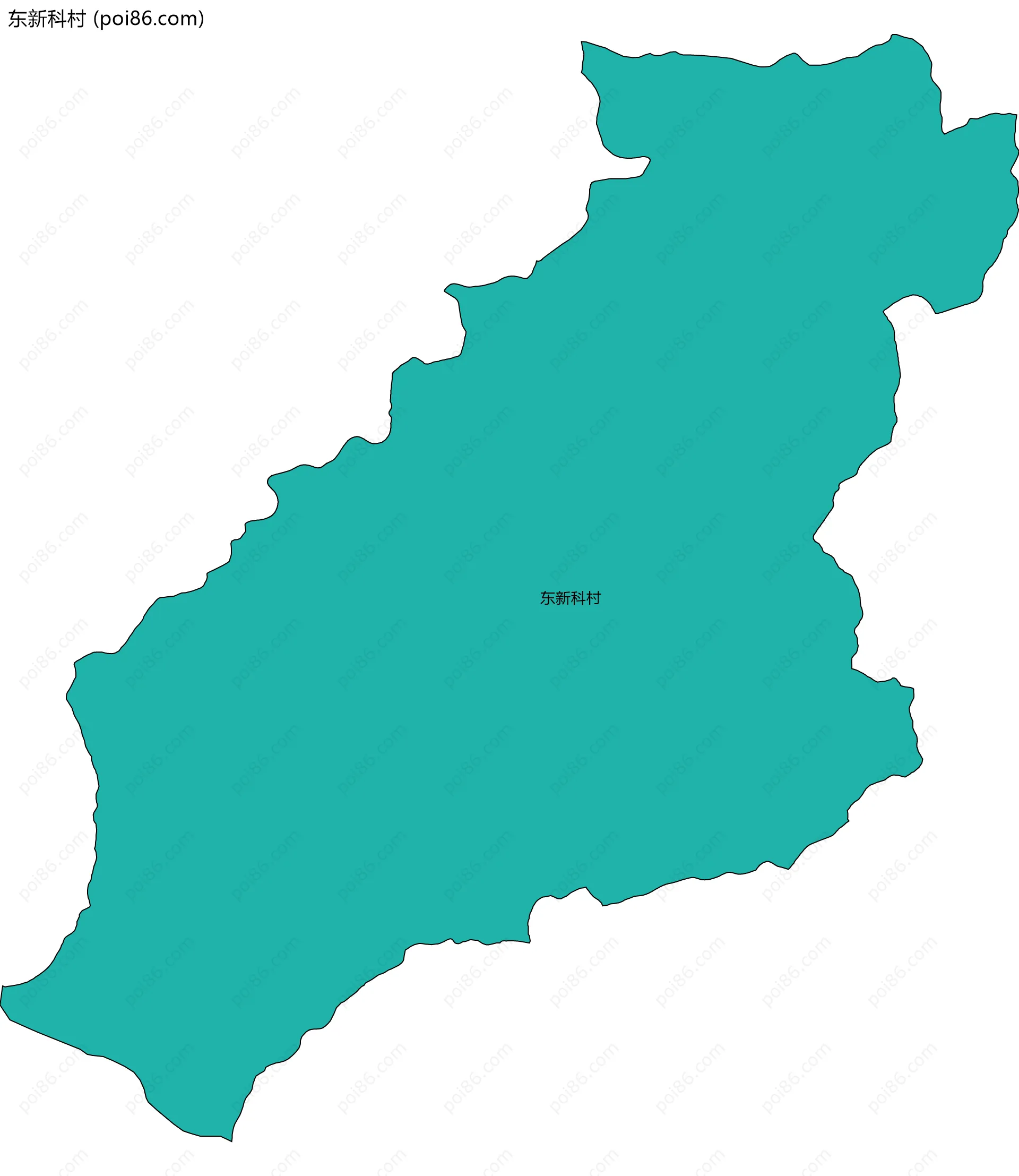 东新科村边界地图