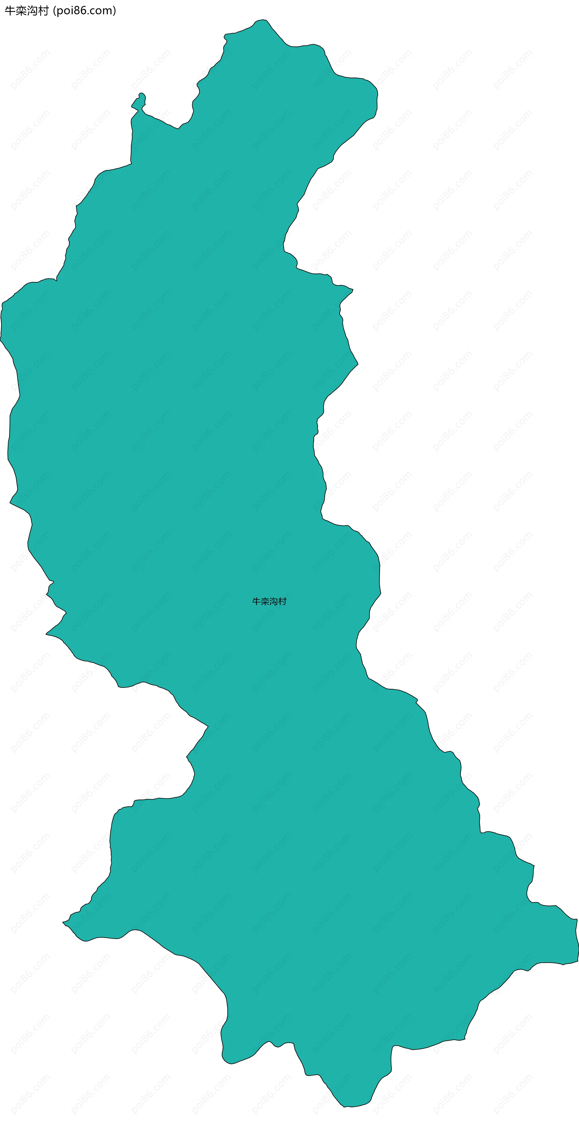 牛栾沟村边界地图