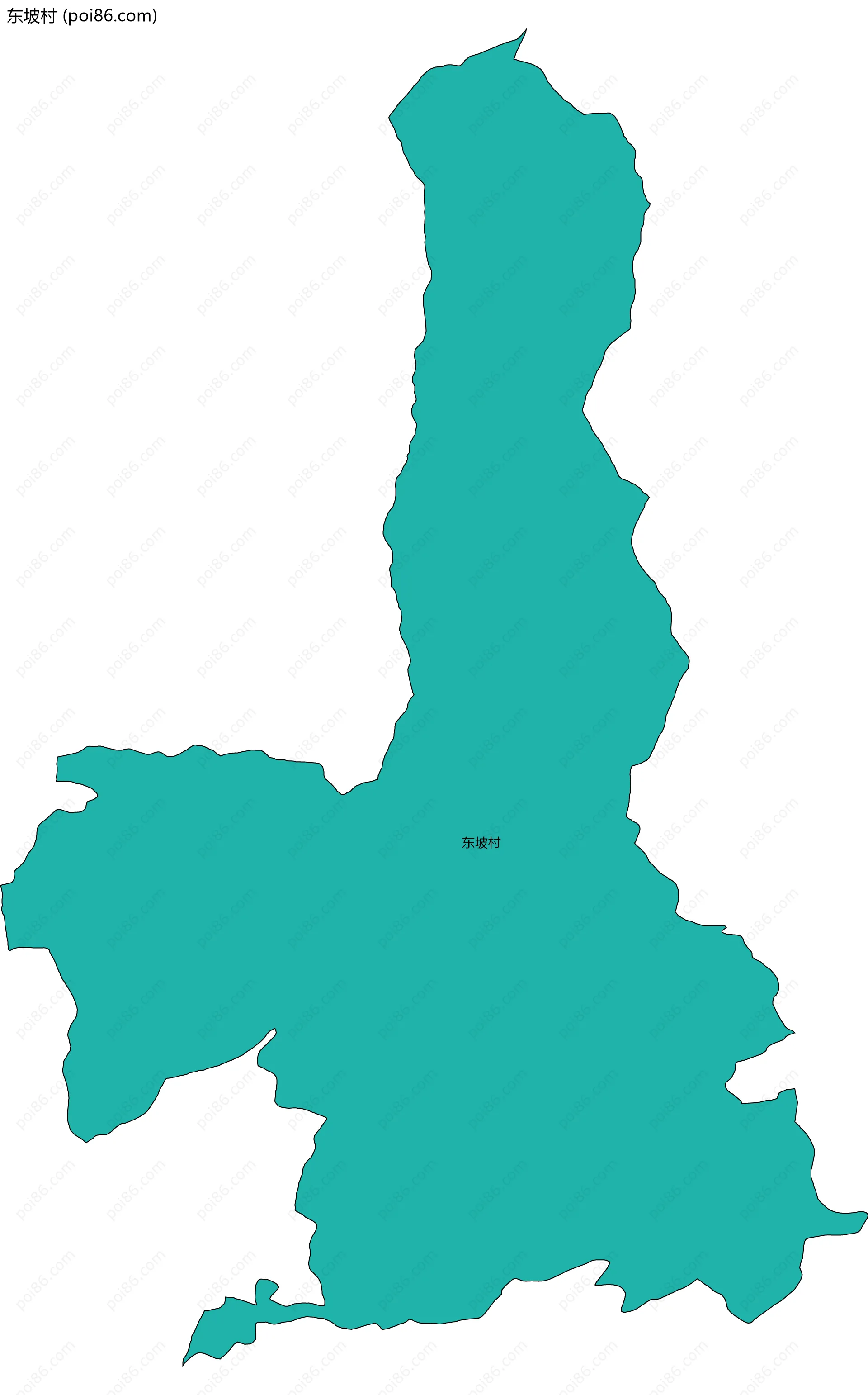 东坡村边界地图