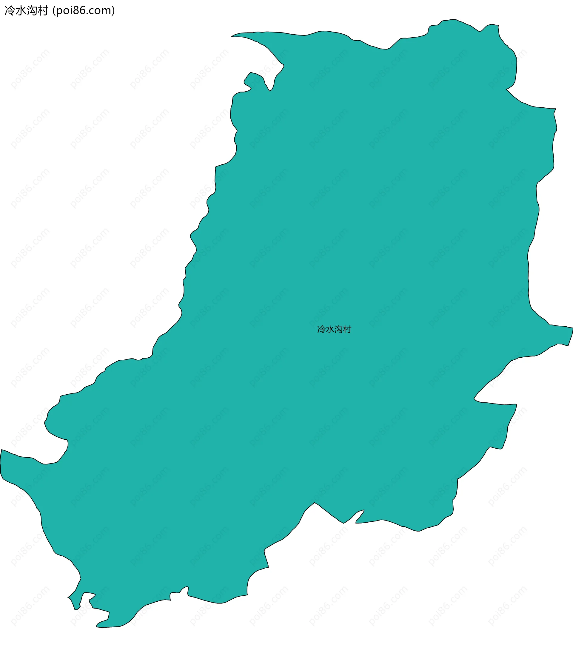冷水沟村边界地图