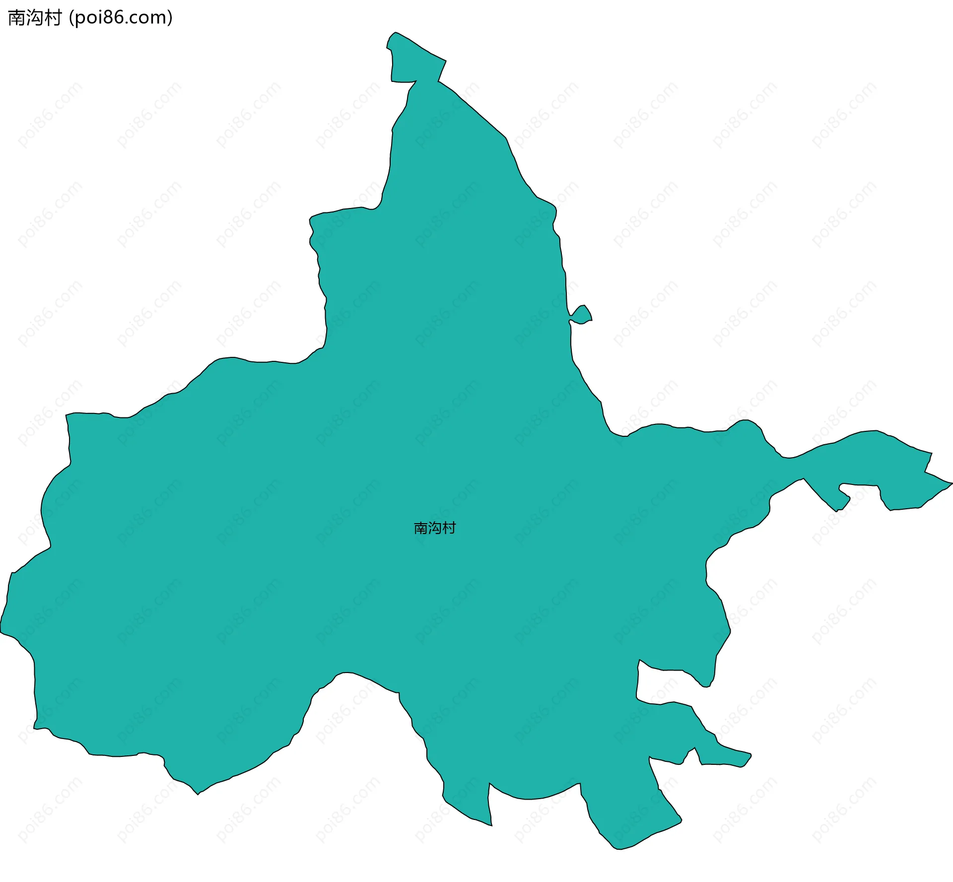 南沟村边界地图