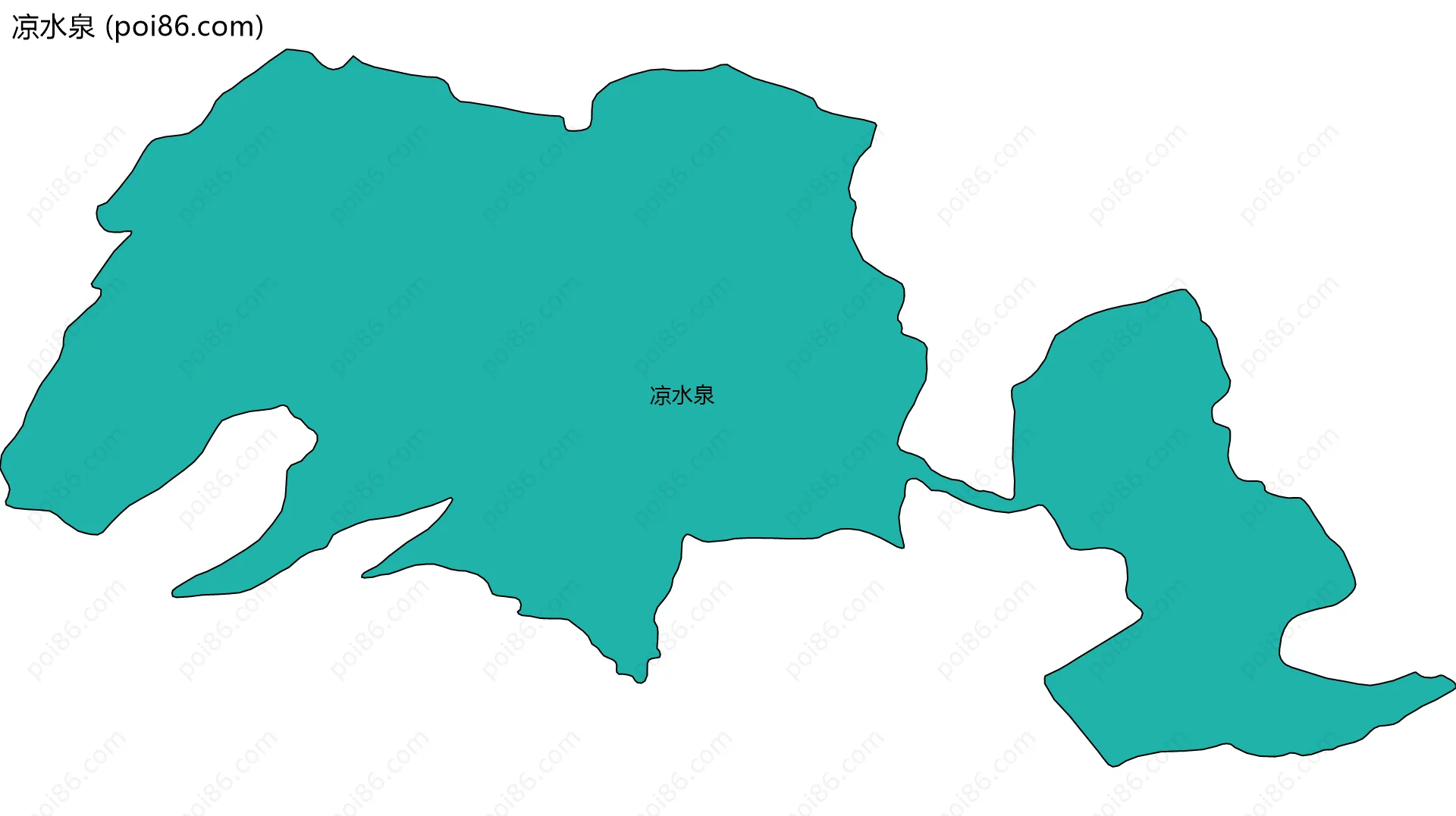 凉水泉边界地图