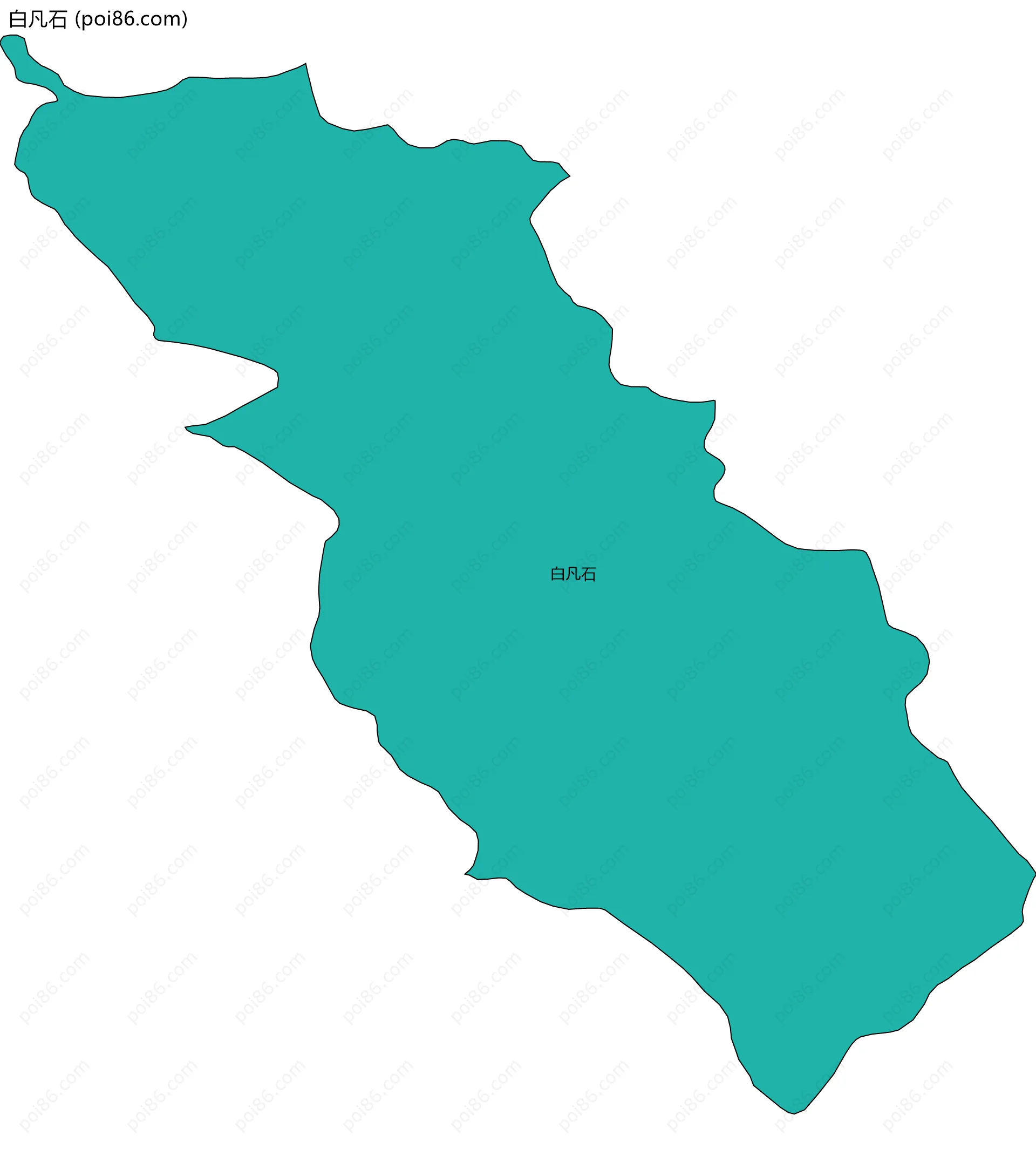 白凡石边界地图