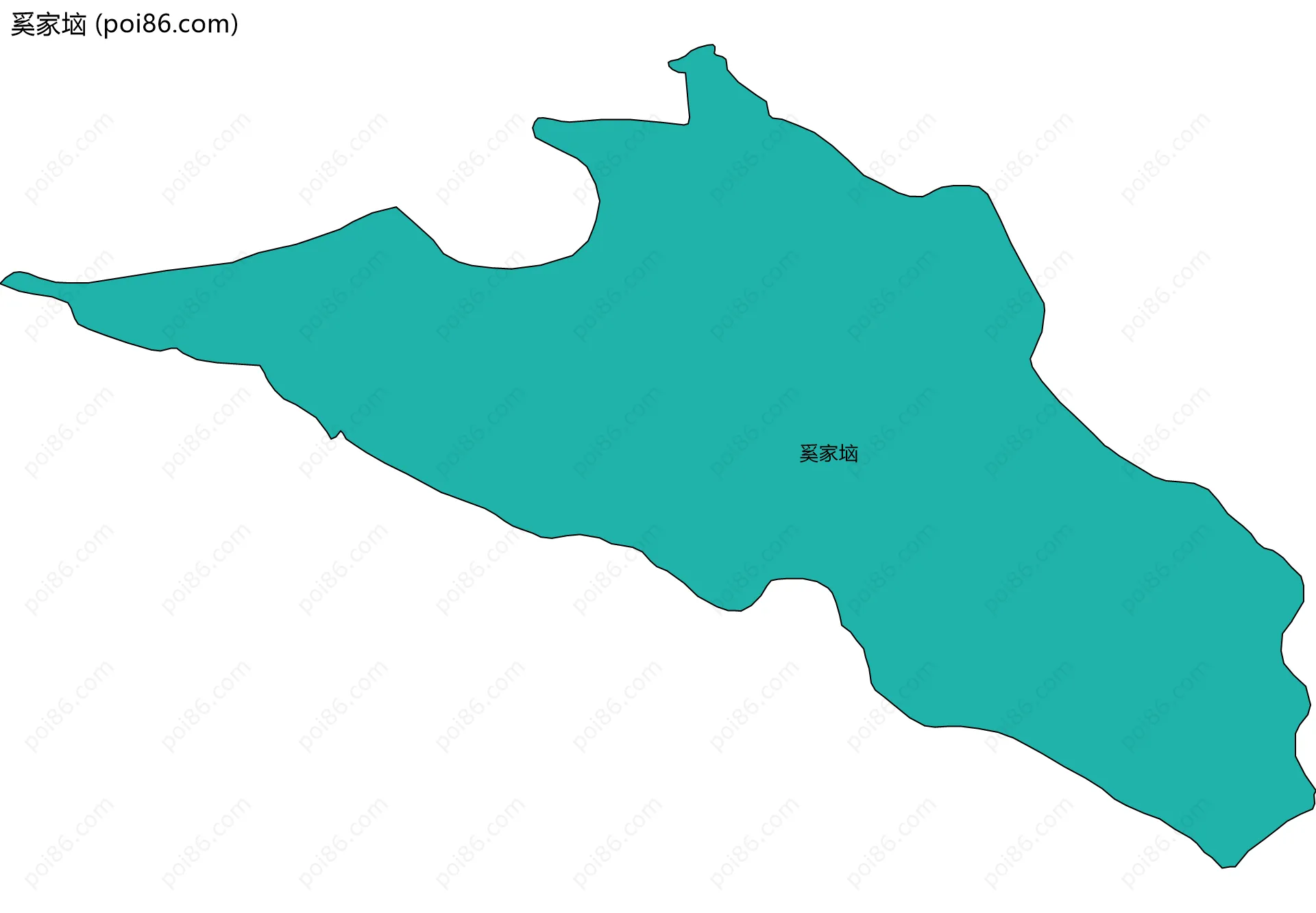 奚家垴边界地图