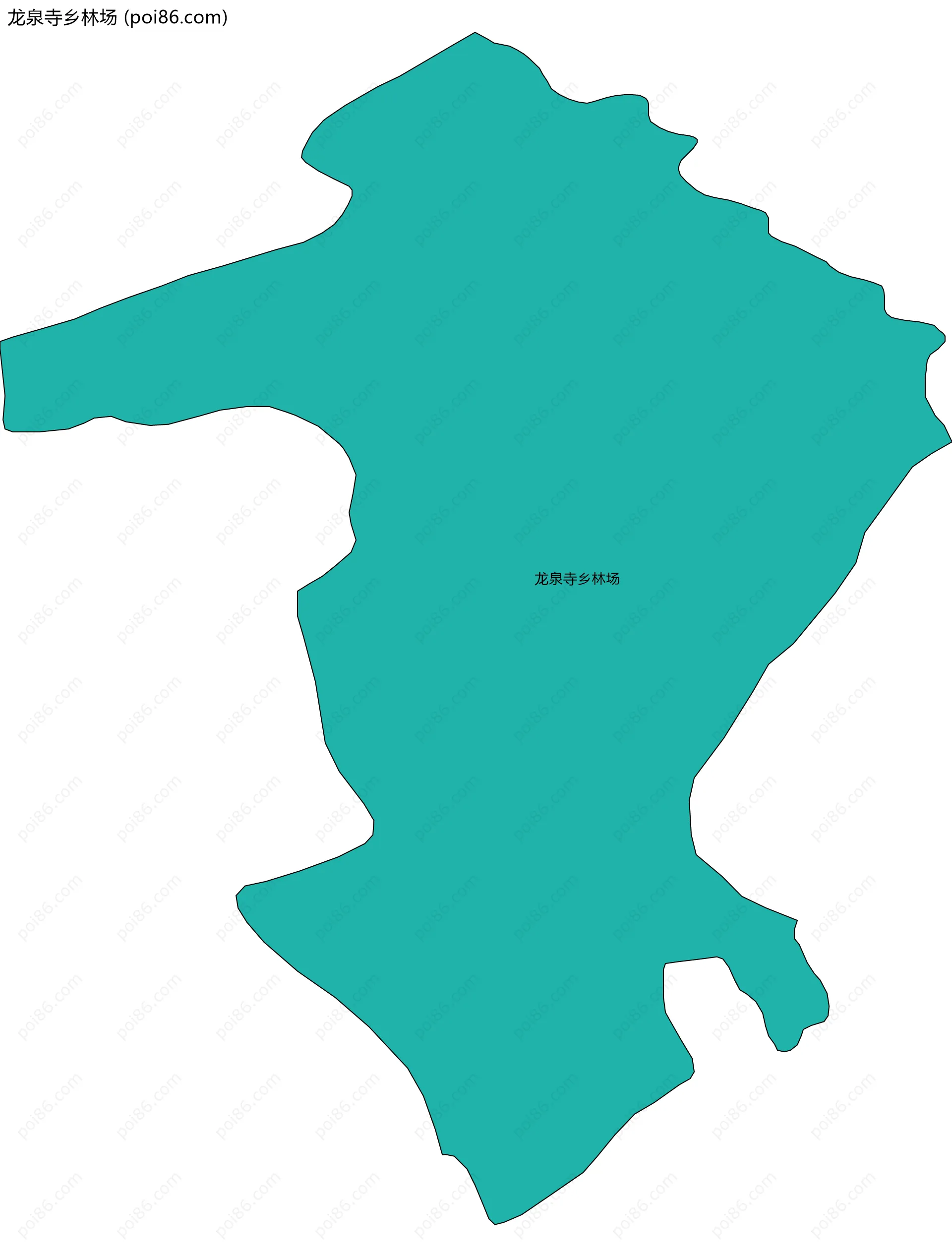 龙泉寺乡林场边界地图