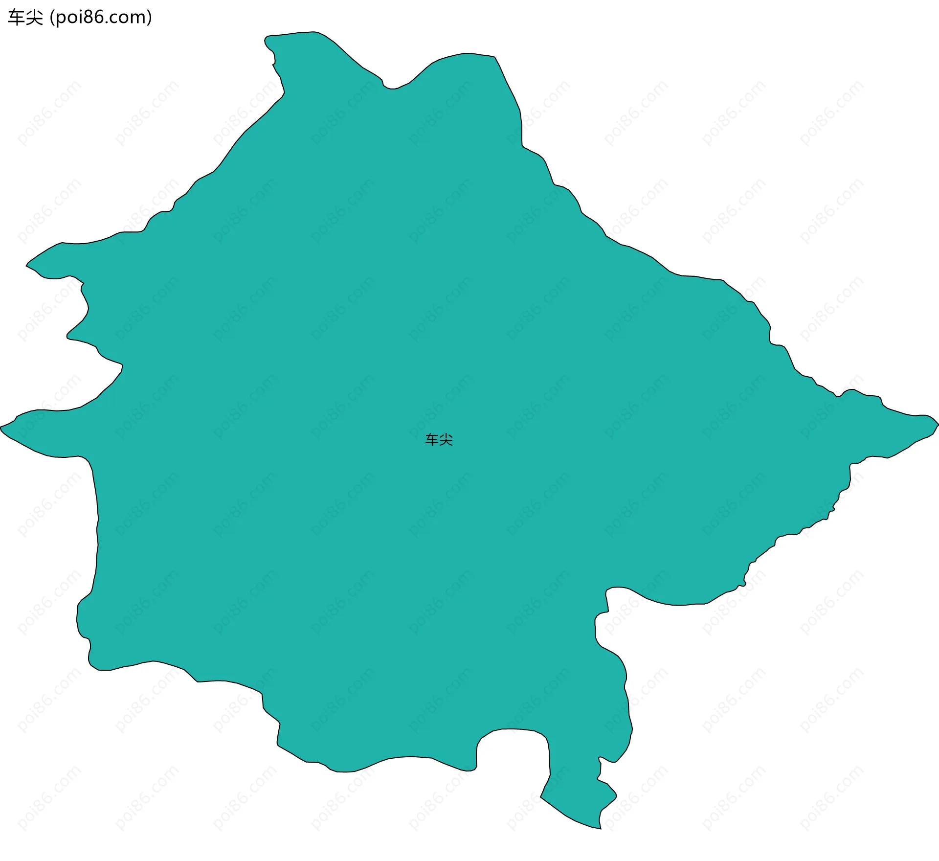 车尖边界地图
