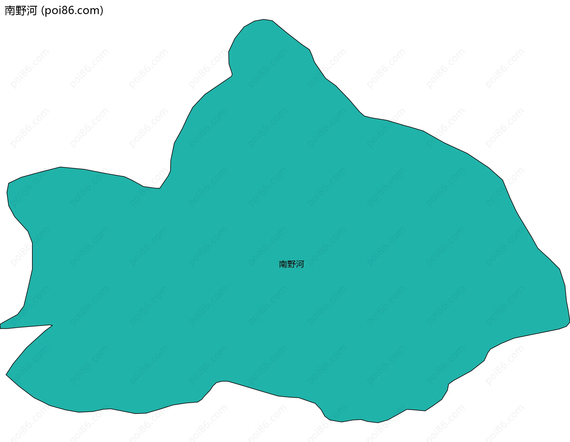 南野河边界地图