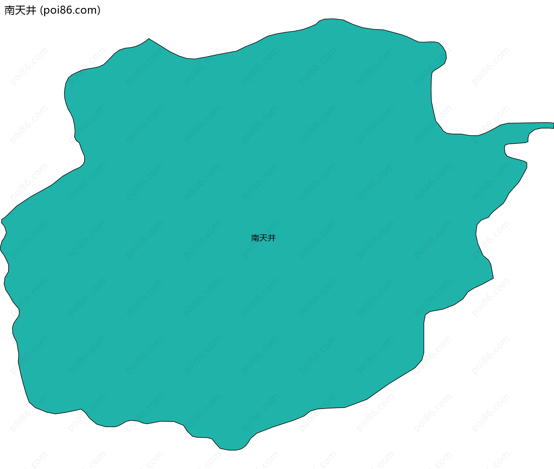 南天井边界地图