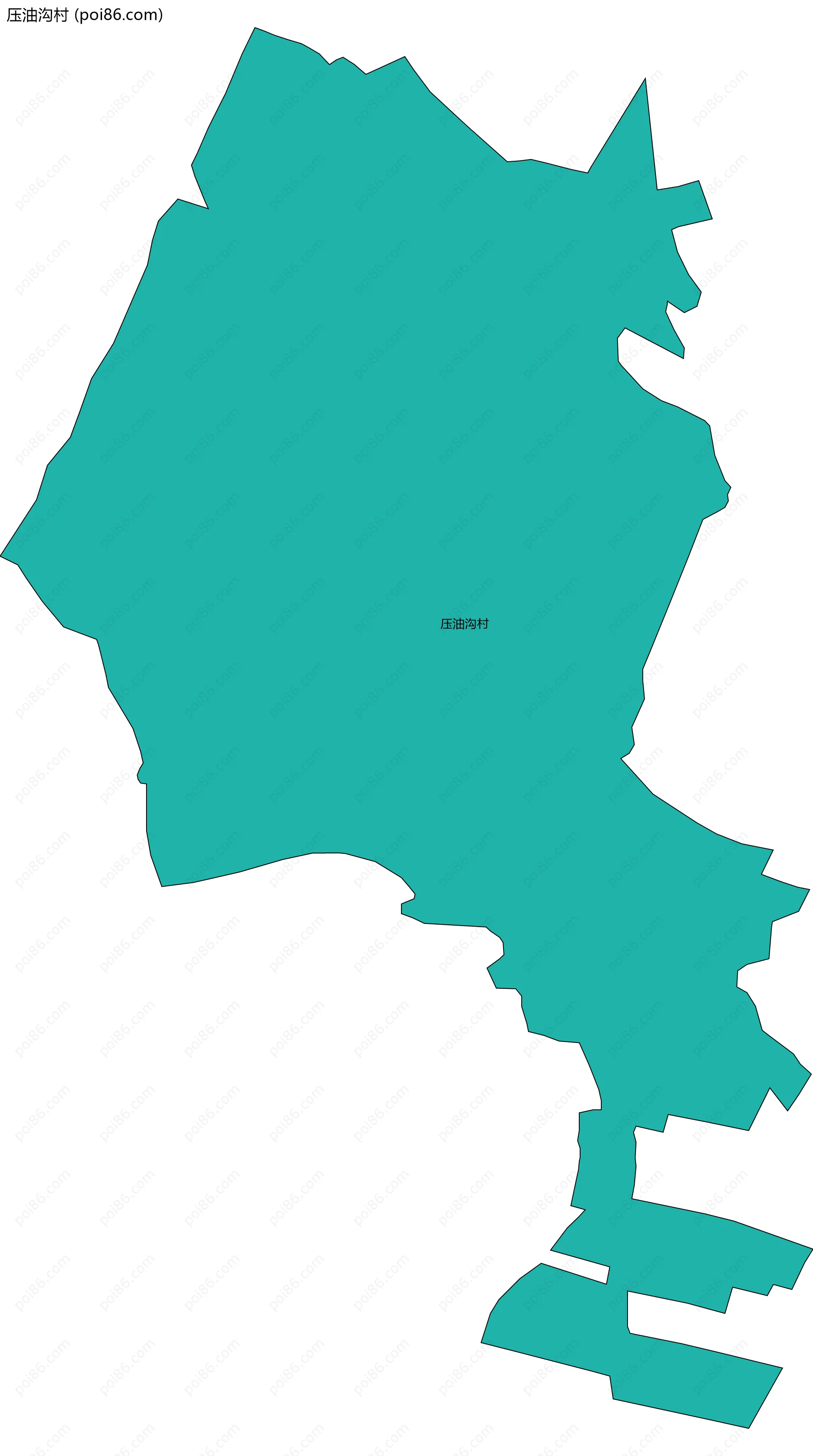 压油沟村边界地图