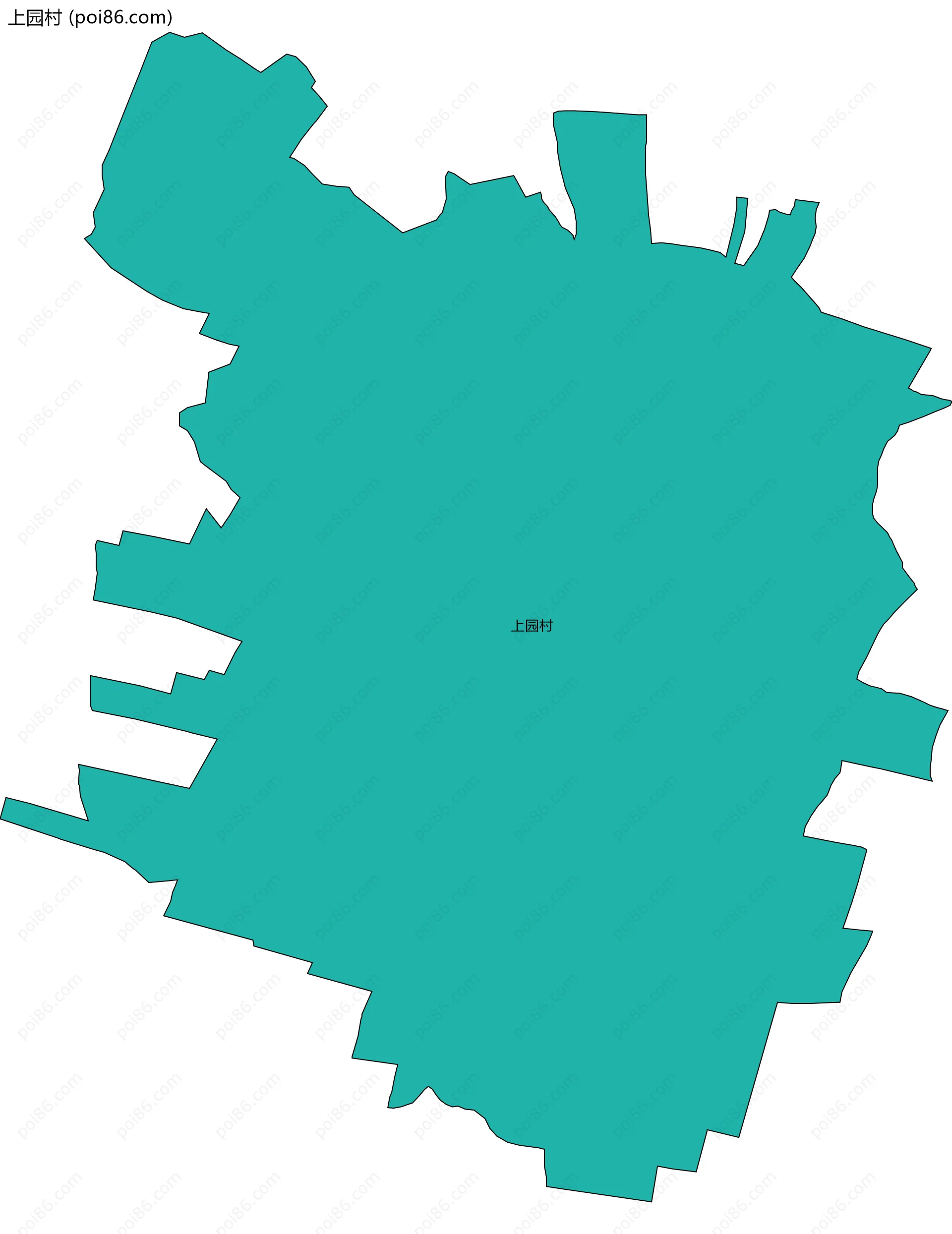 上园村边界地图