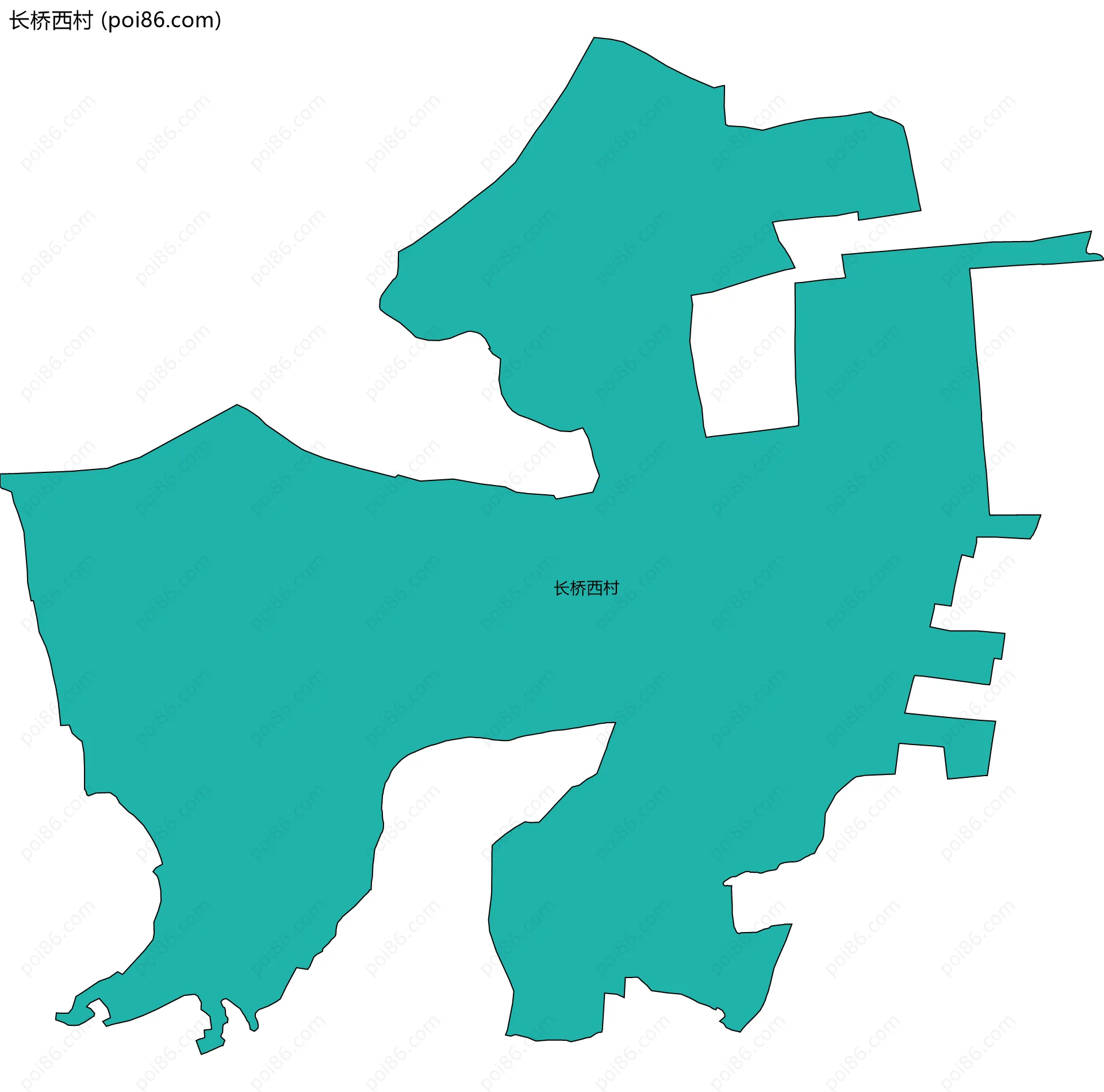 长桥西村边界地图