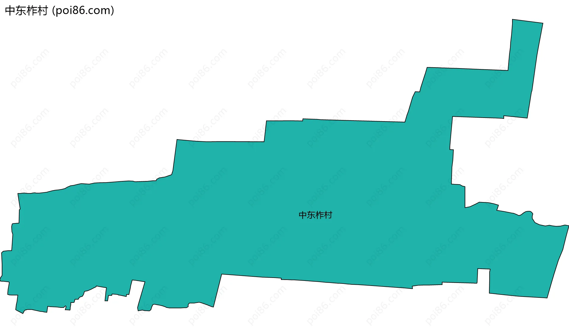 中东柞村边界地图