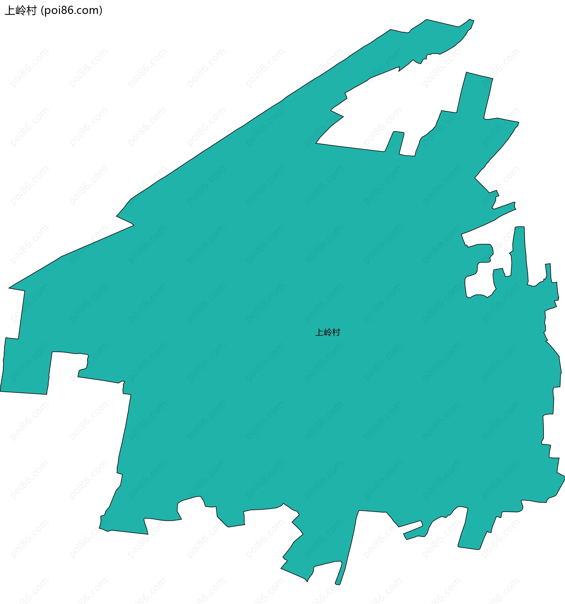 上岭村边界地图
