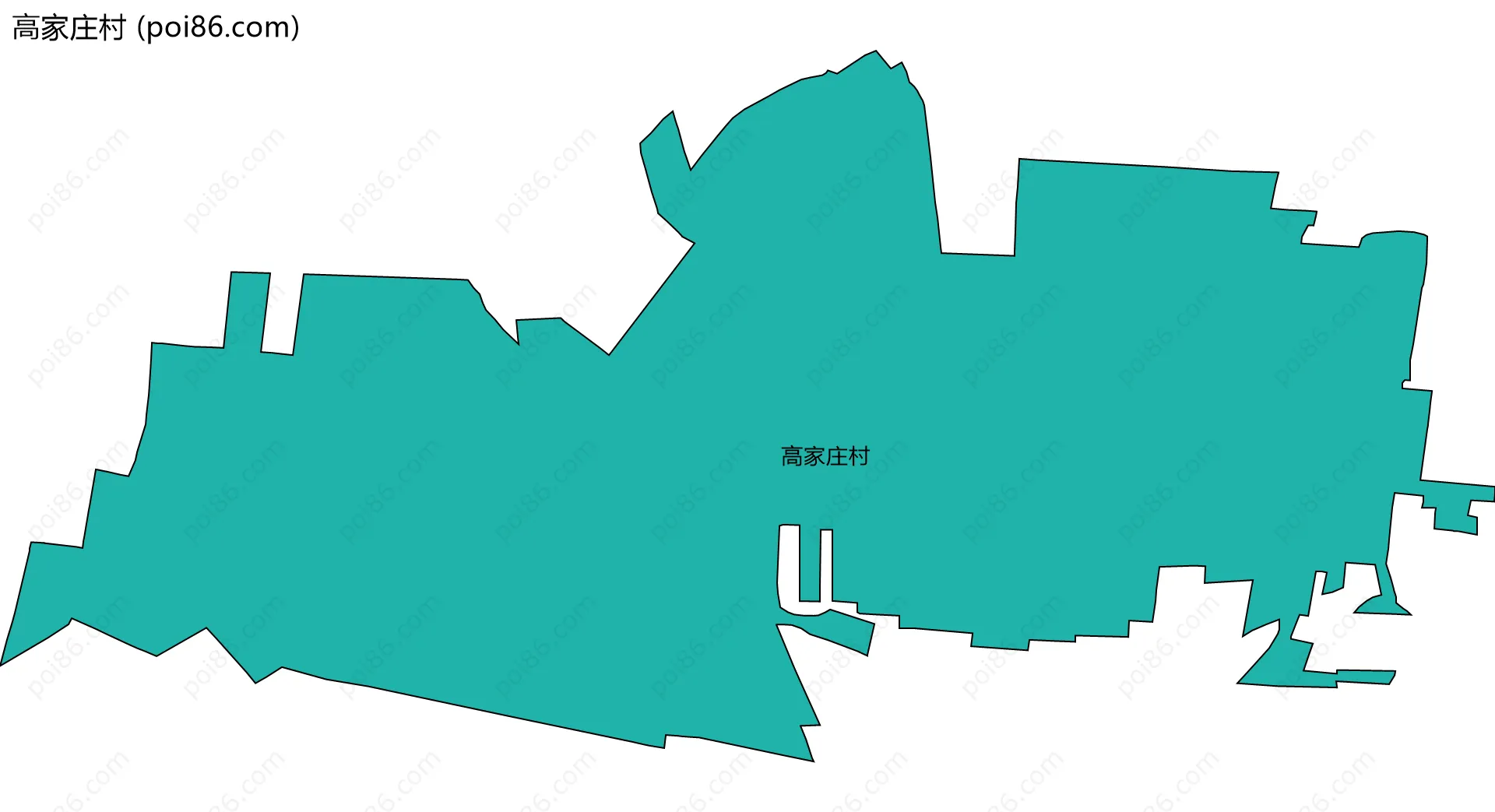 高家庄村边界地图