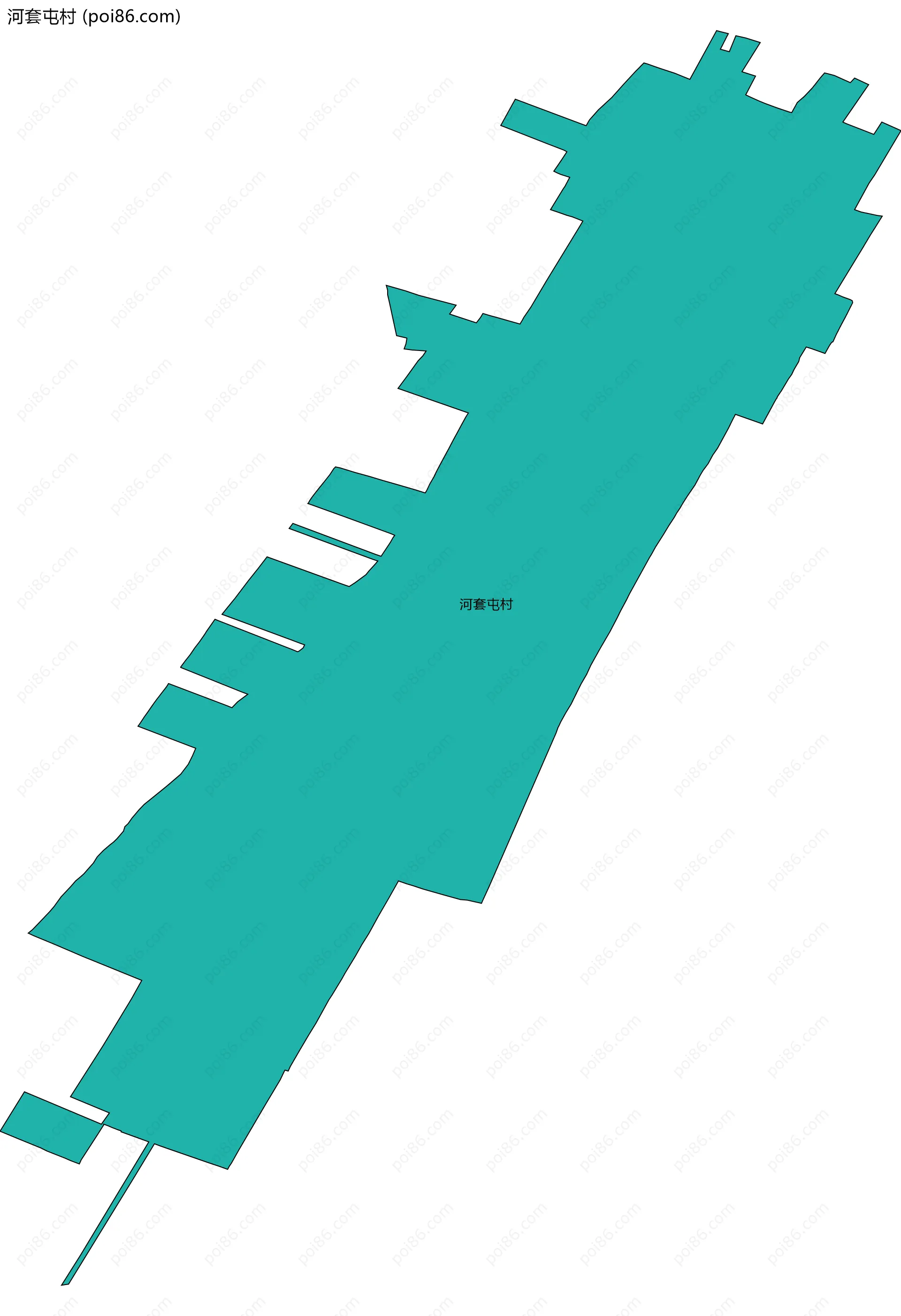河套屯村边界地图