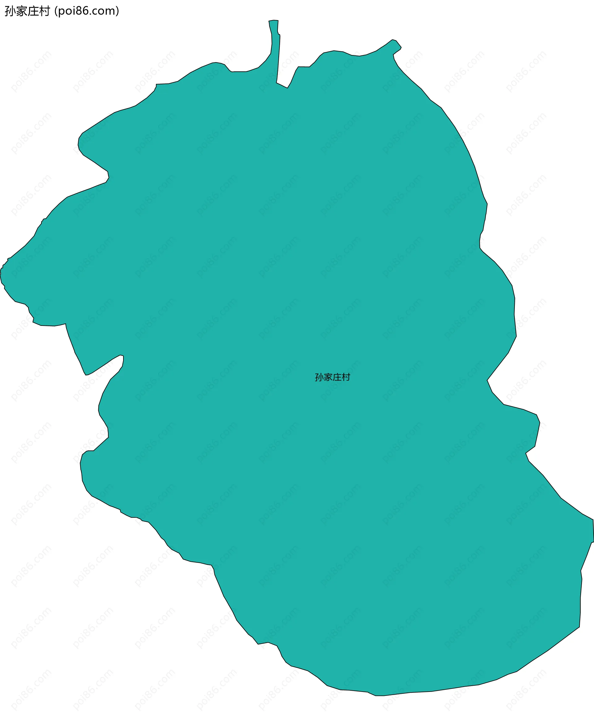 孙家庄村边界地图