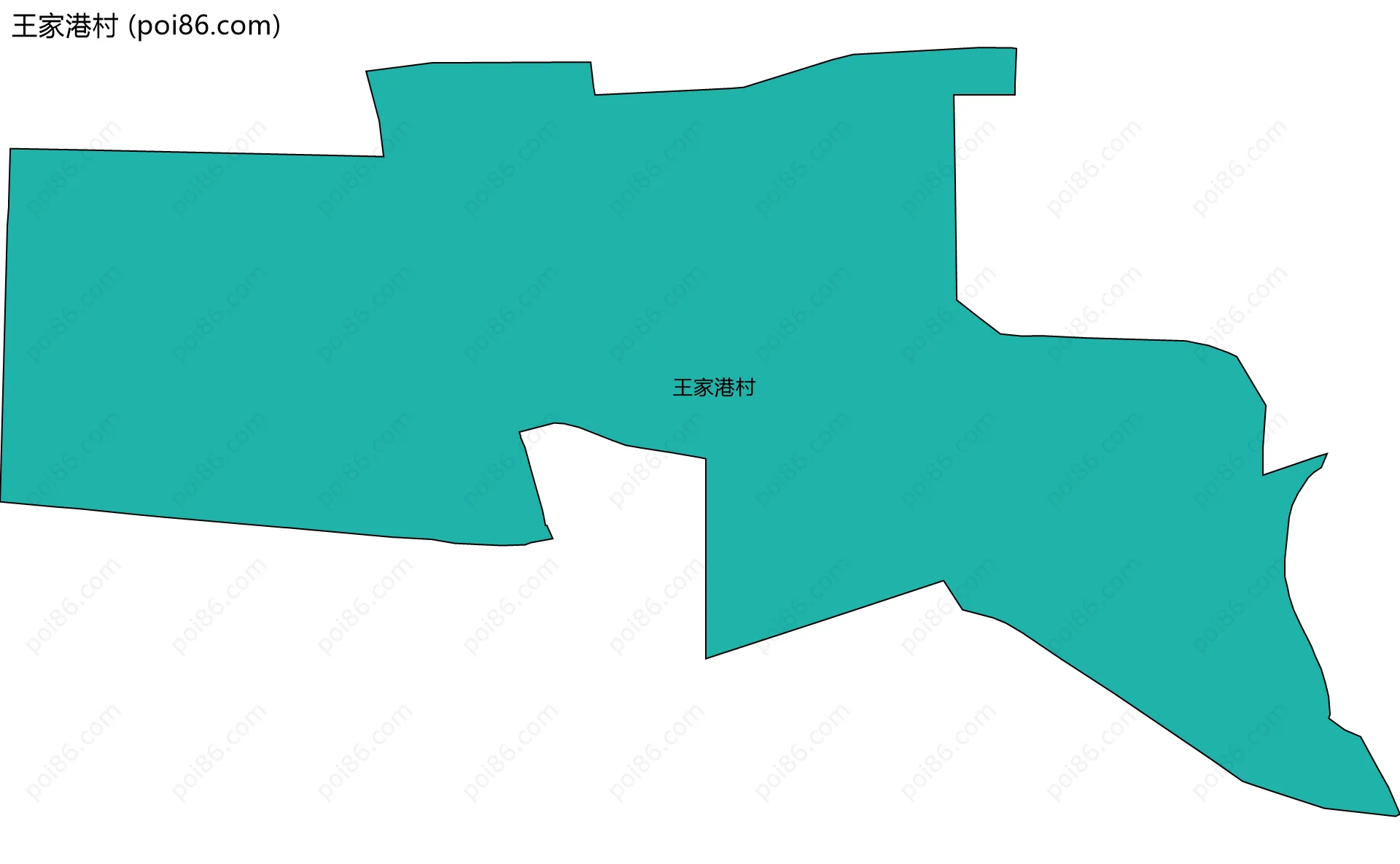 王家港村边界地图