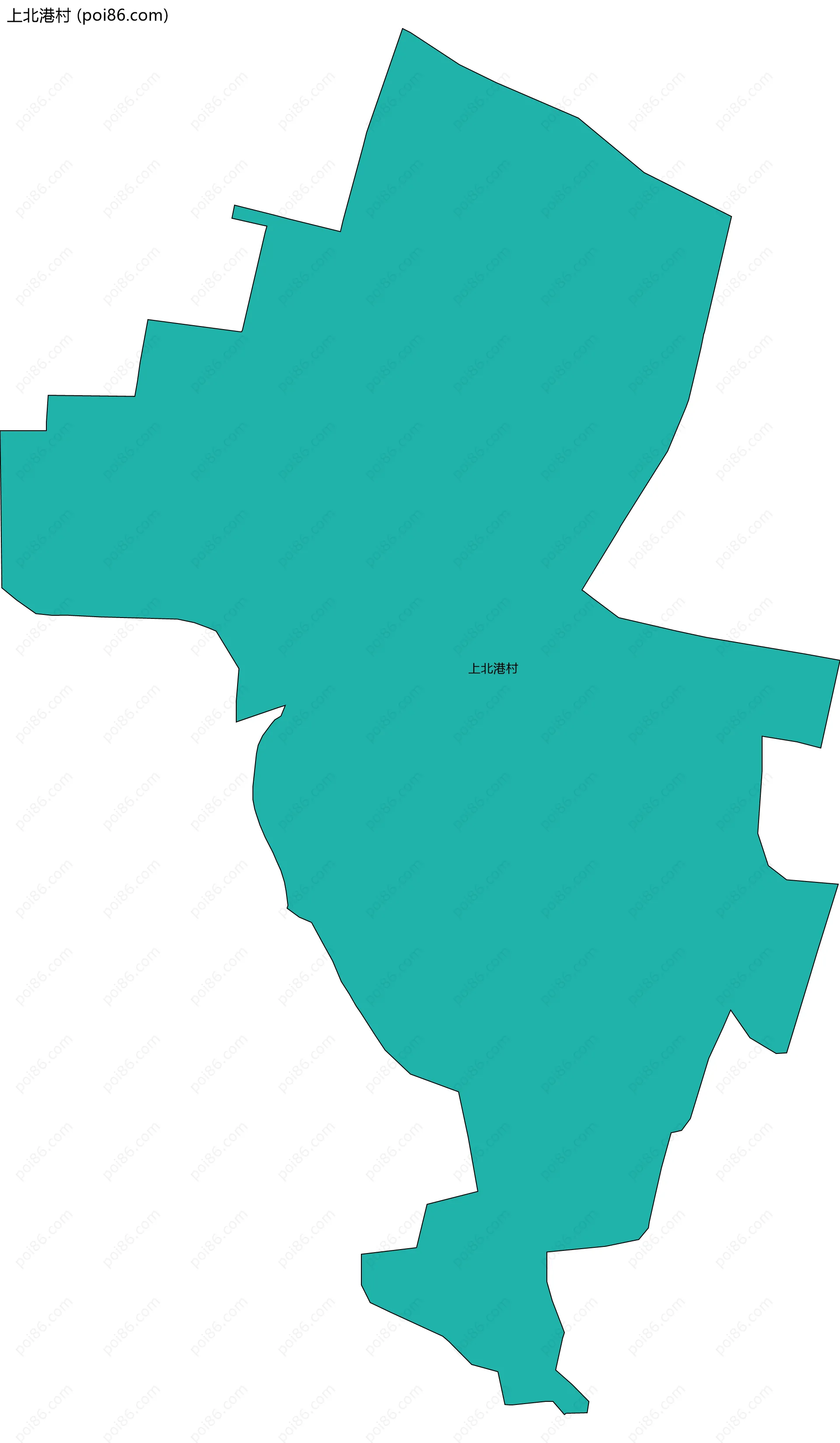 上北港村边界地图