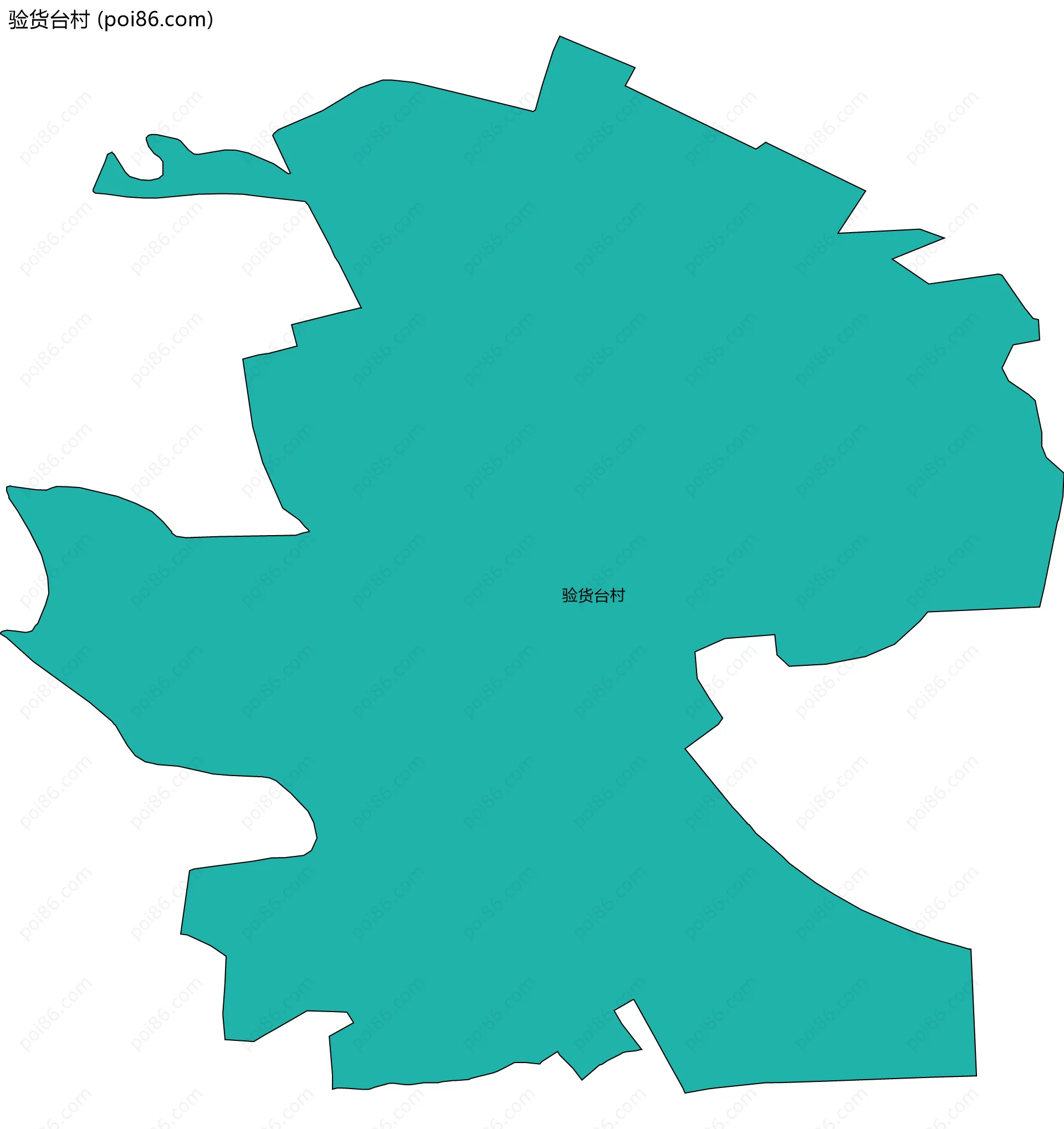 验货台村边界地图