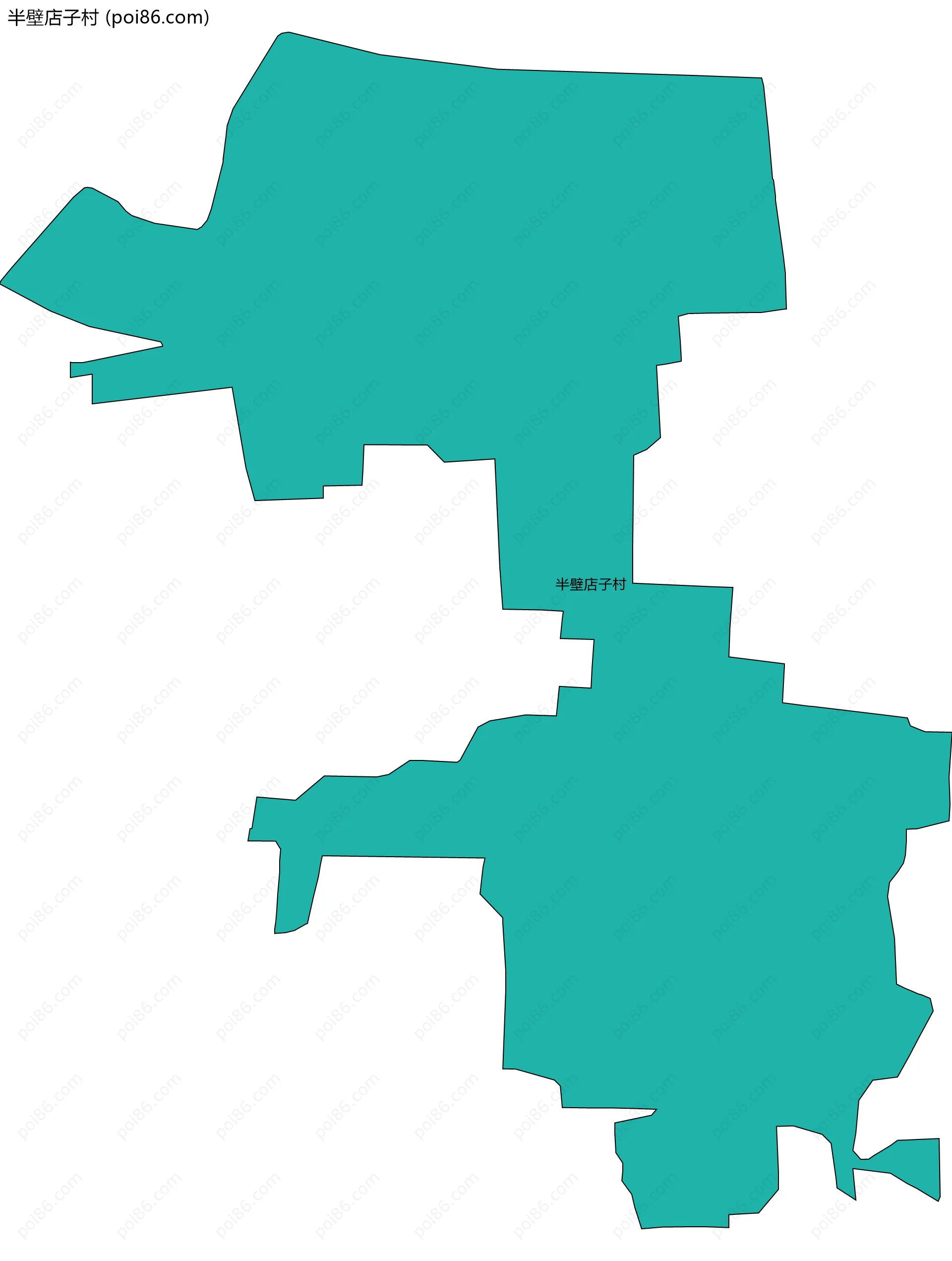 半壁店子村边界地图