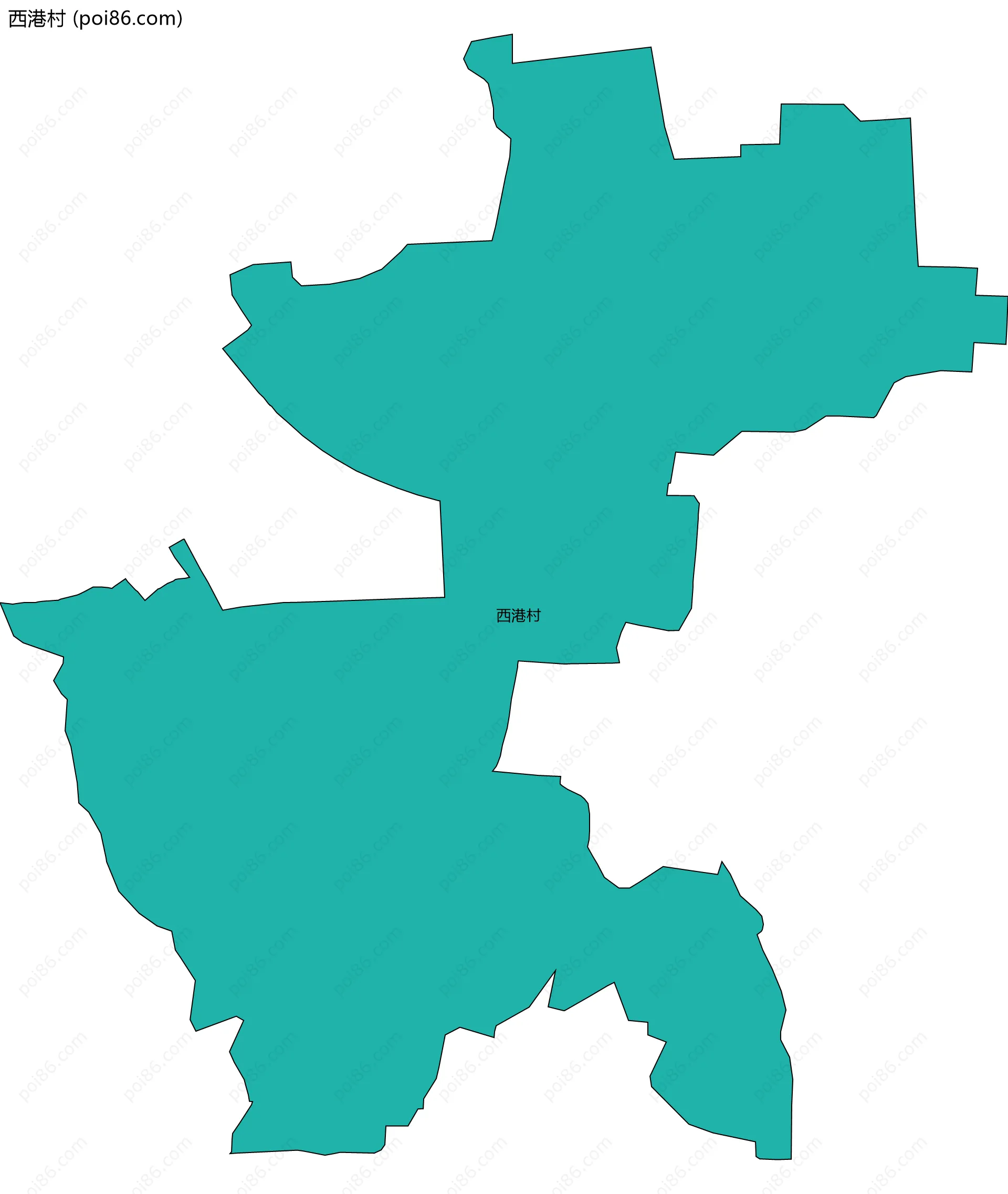 西港村边界地图