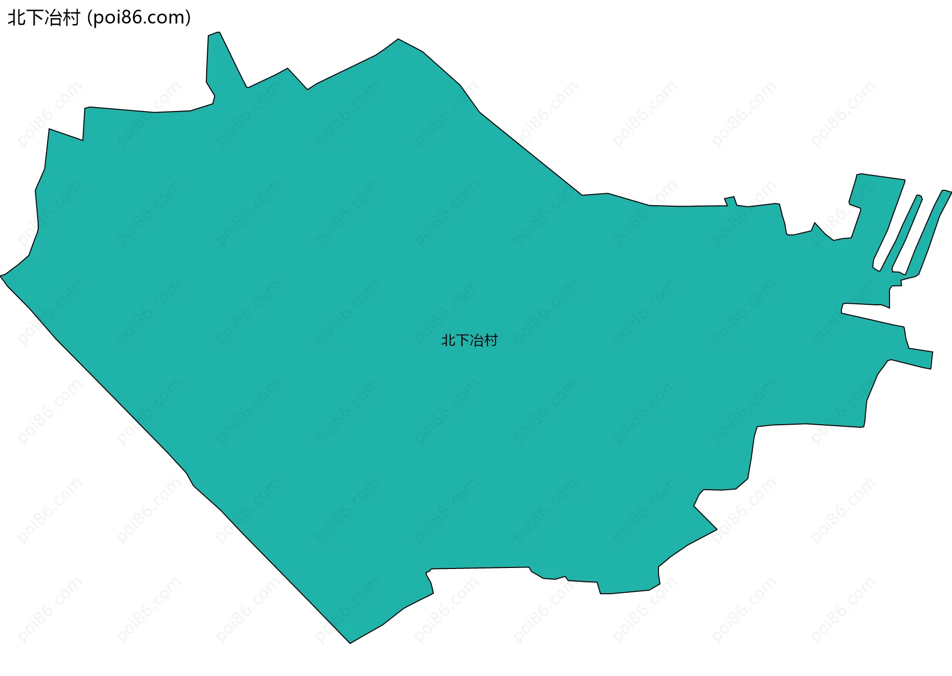 北下冶村边界地图