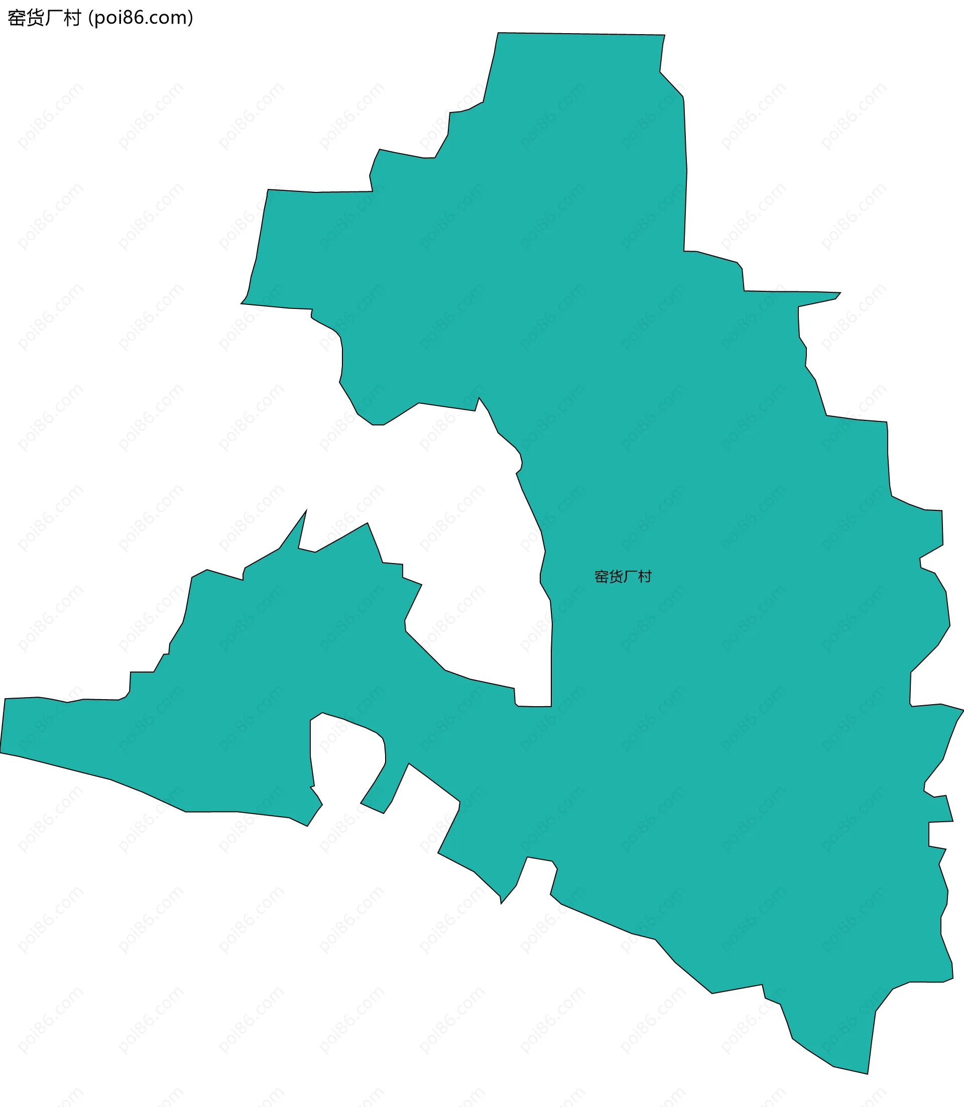 窑货厂村边界地图